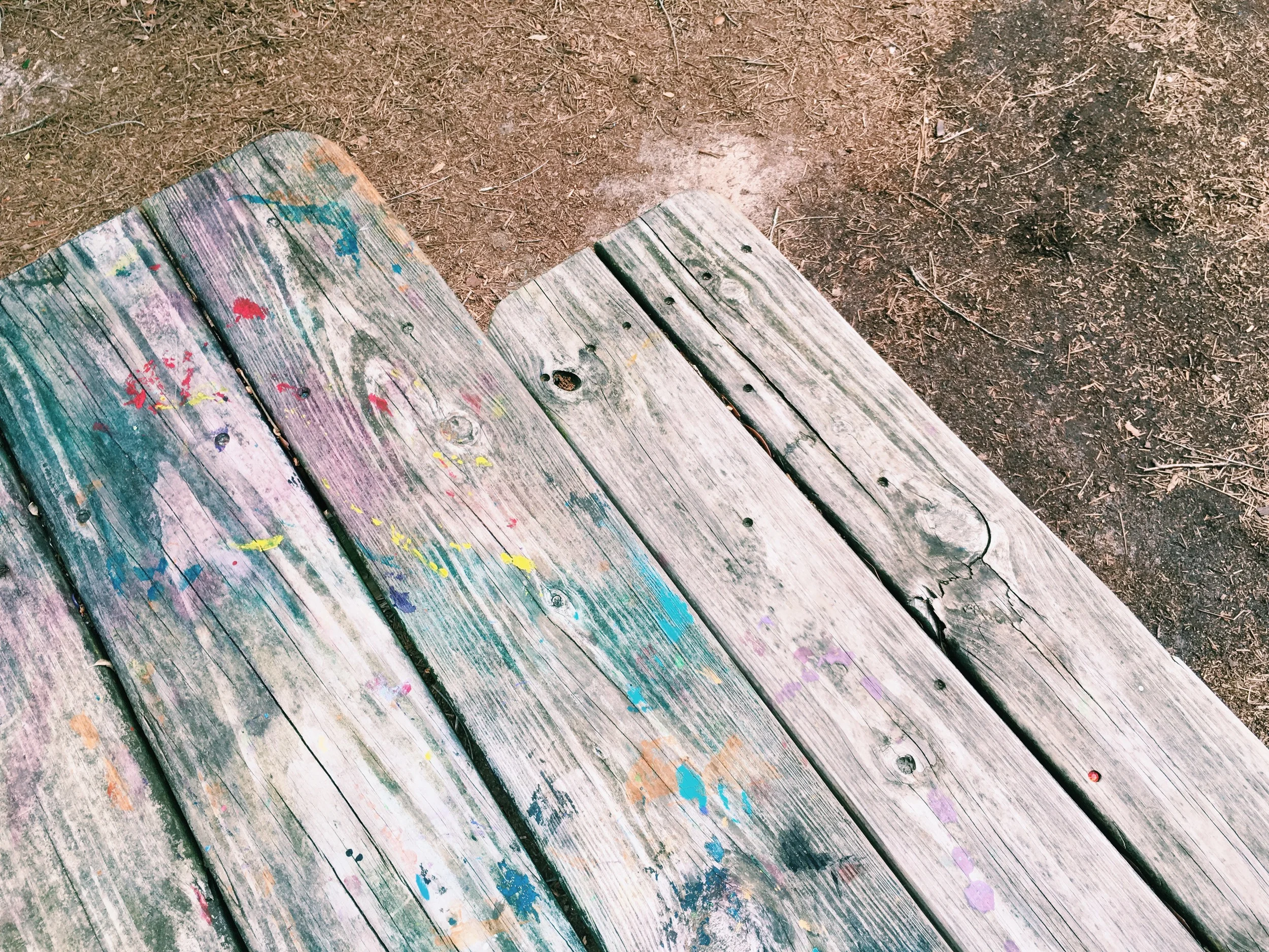 rainbow picnic table