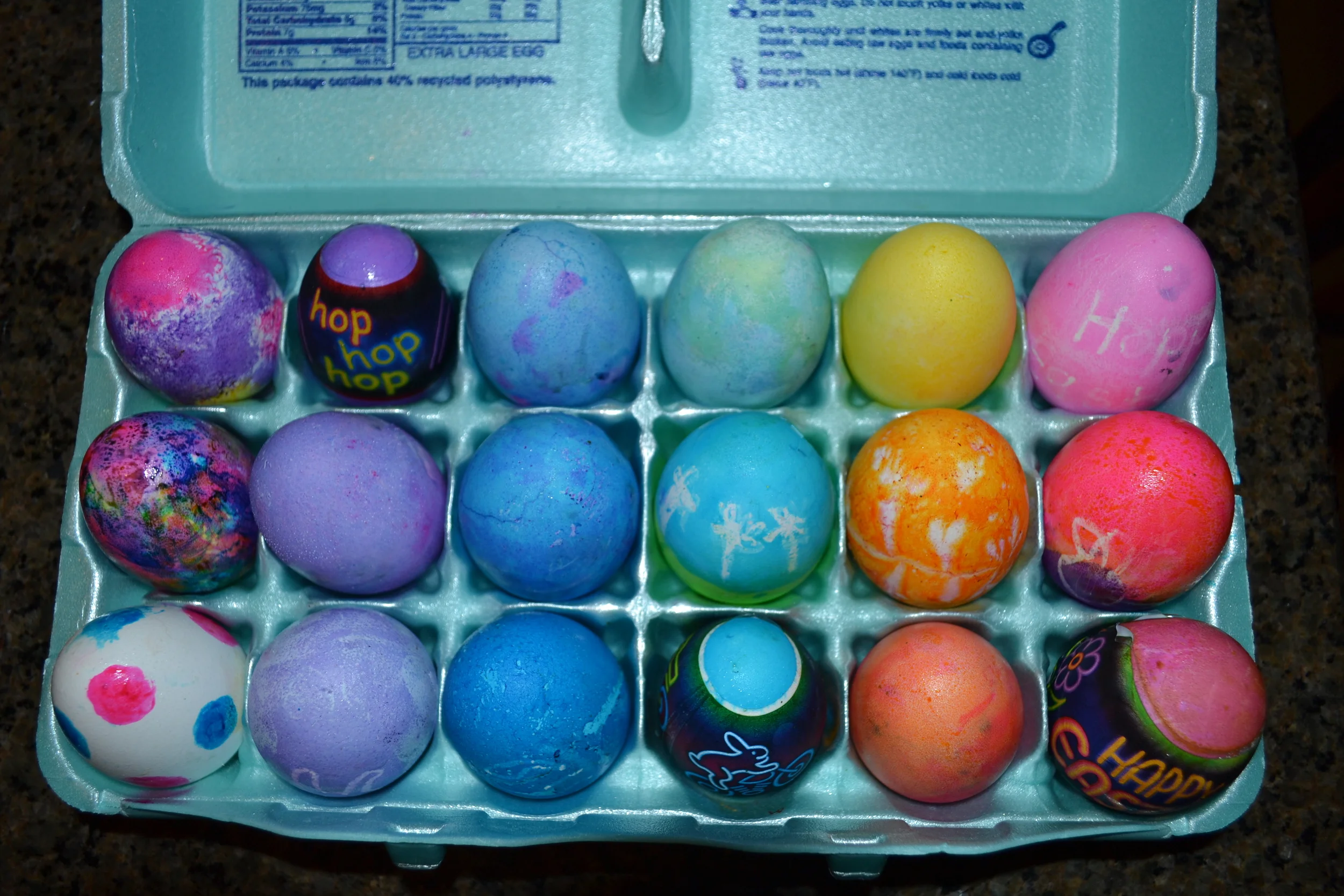 rainbow easter eggs