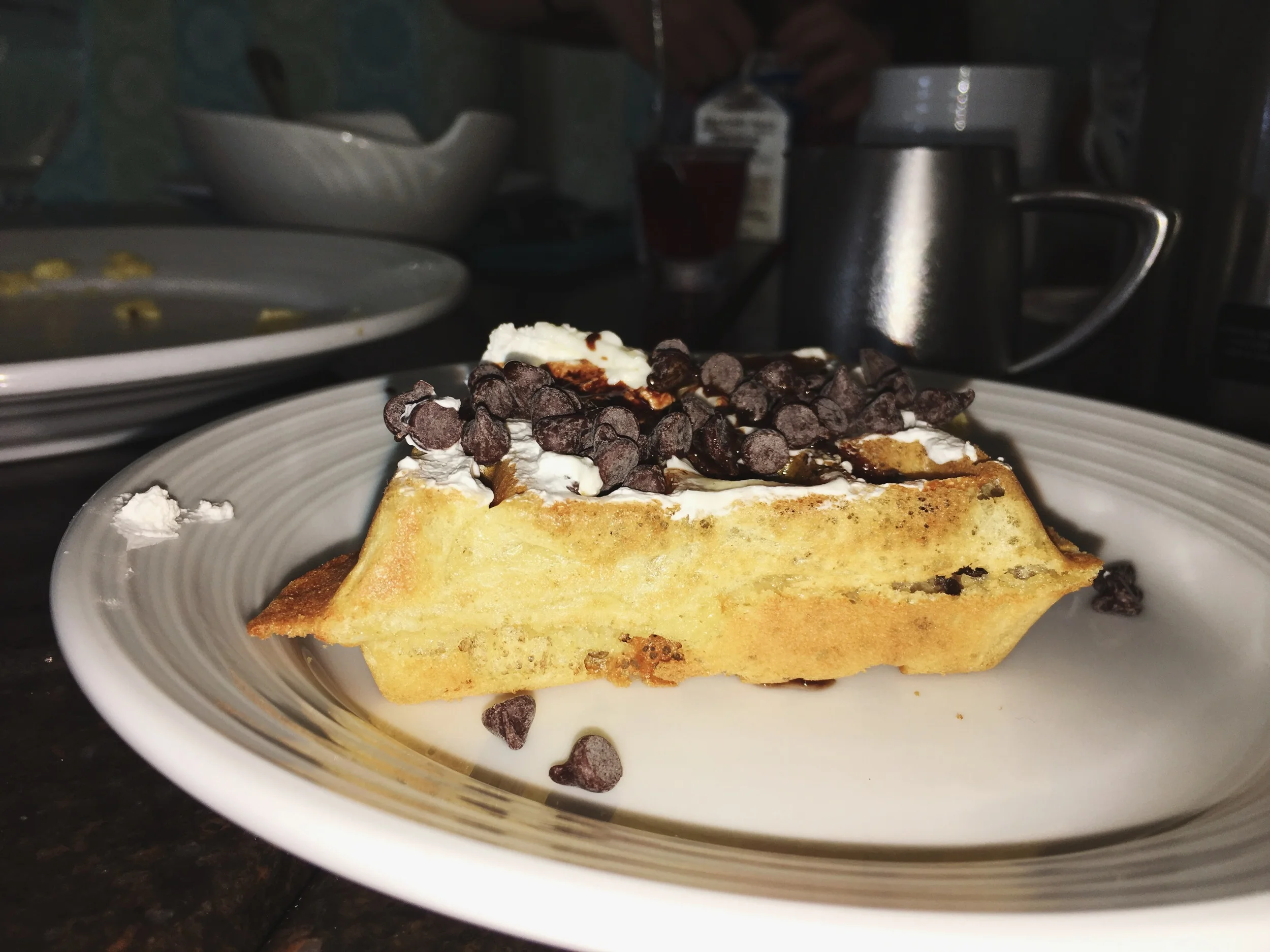 chocolate chip waffle