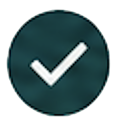 Green circle icon with white check mark