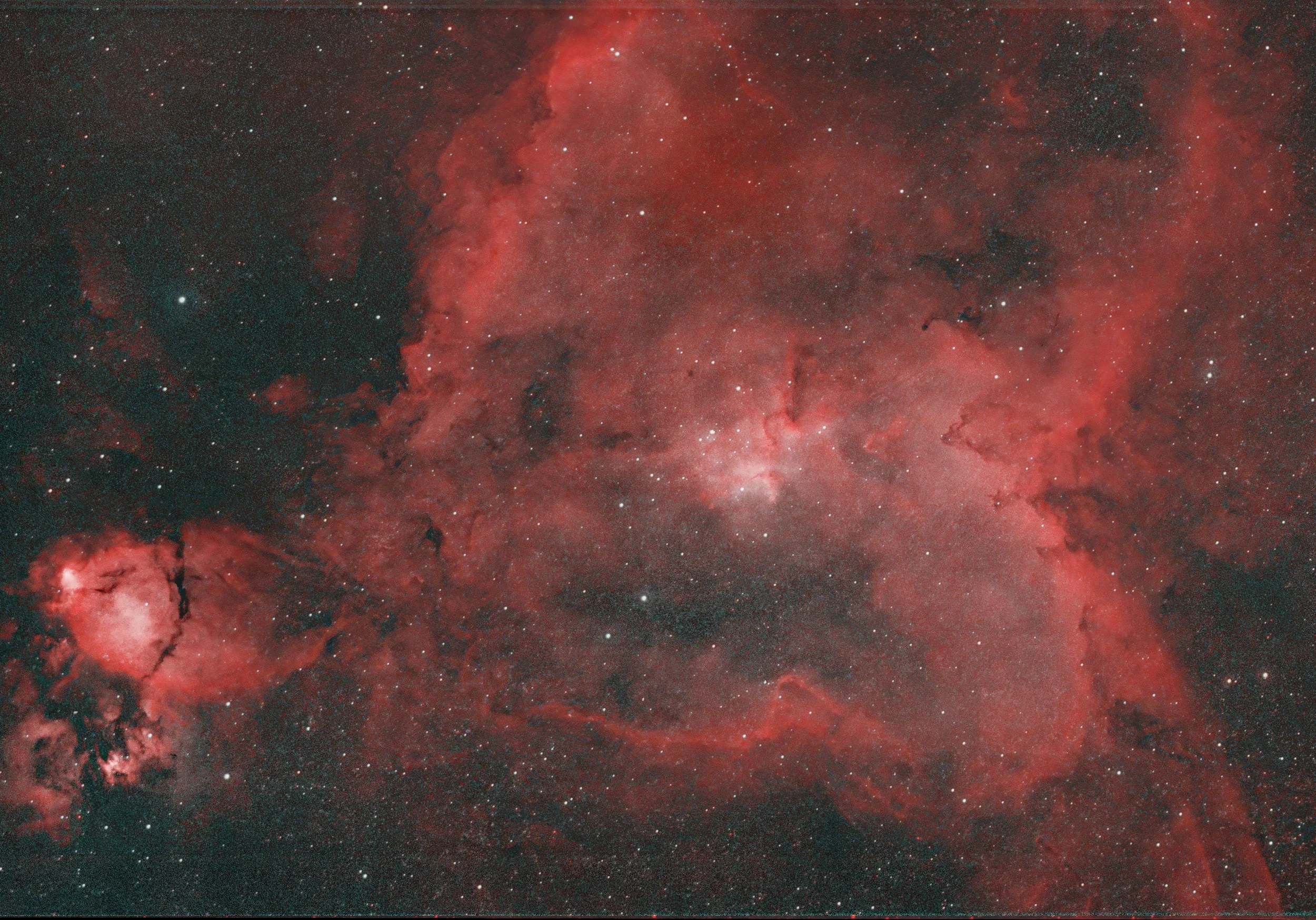 The Fish Head and Heart Nebulae