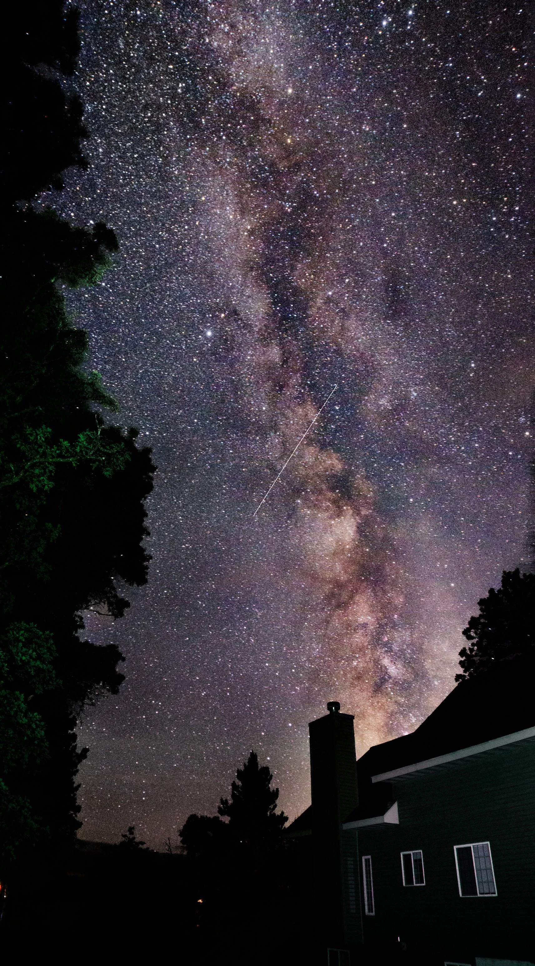 Milky Way and Meteor