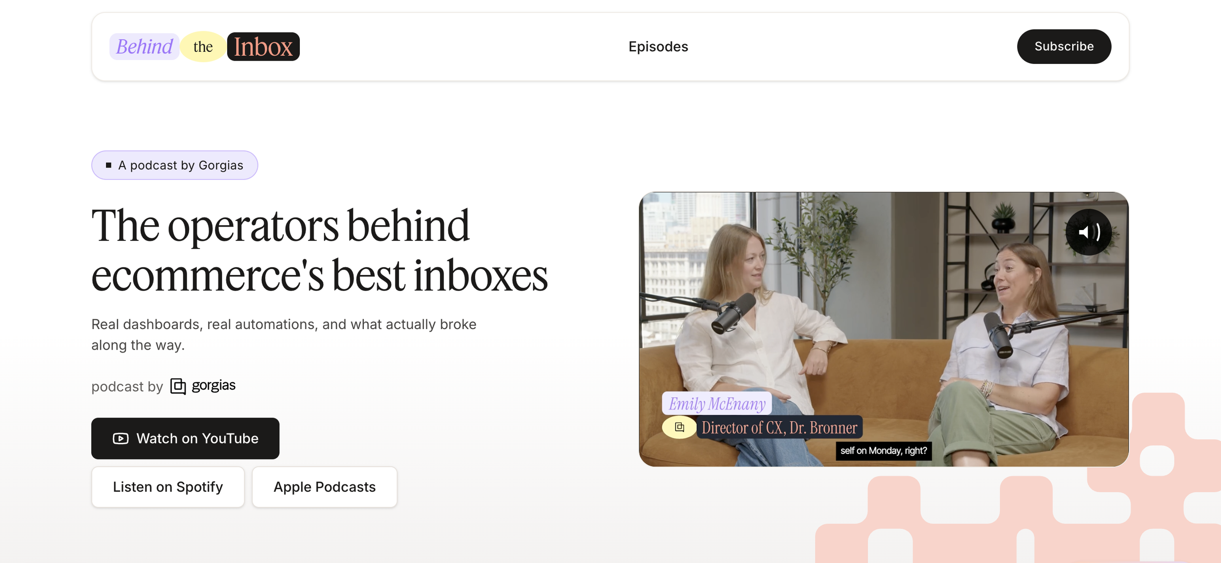Behind the Inbox podcast hub