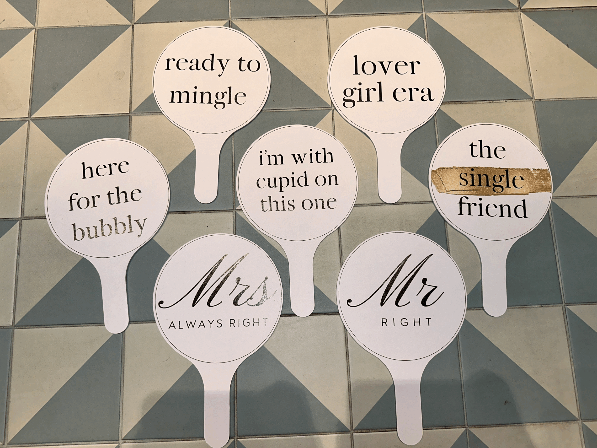 Wedding Paddles - Props