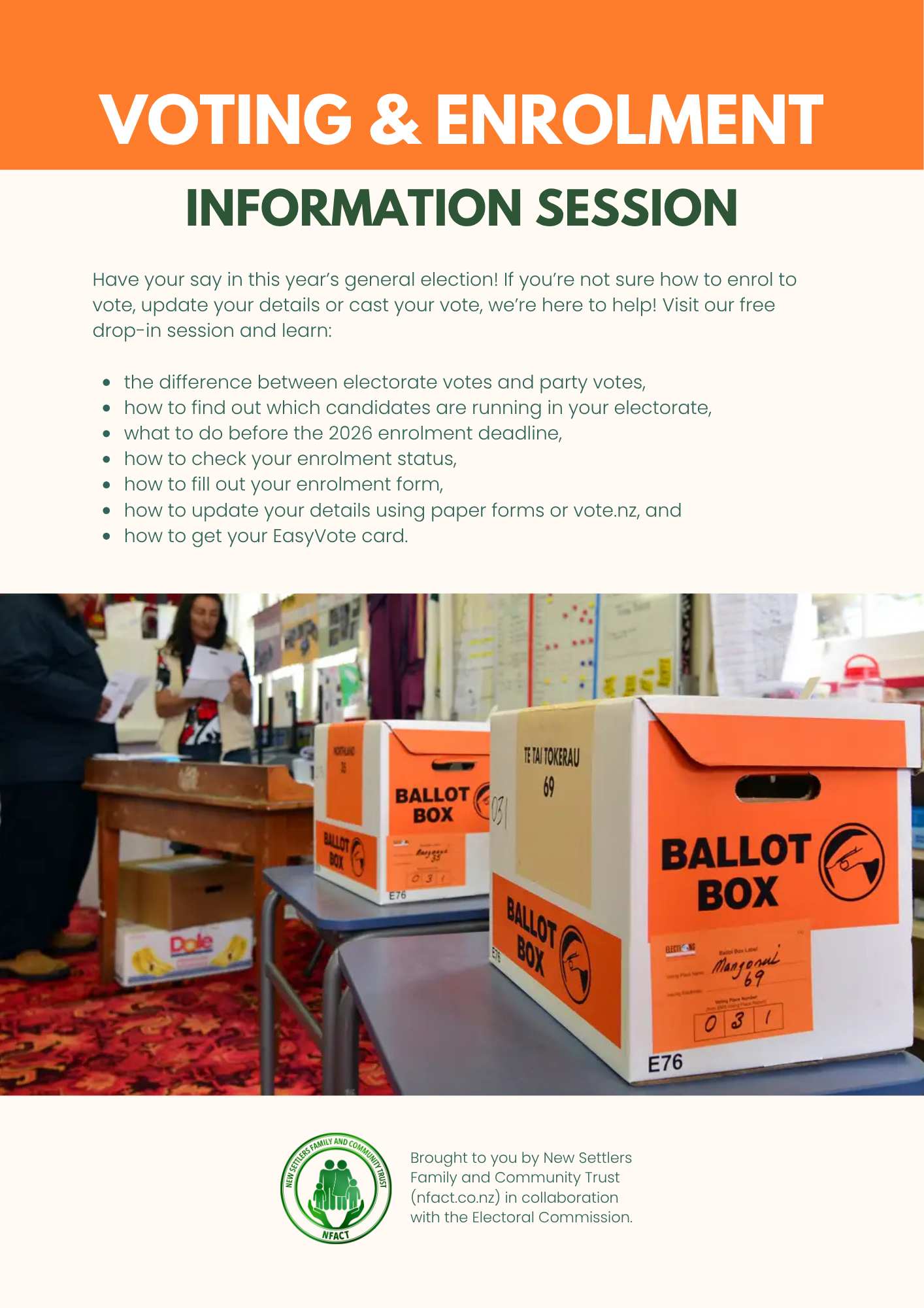 Voting and Enrolment Information Session [Māngere]