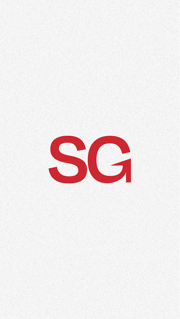 Red text 'SG' on a white background.