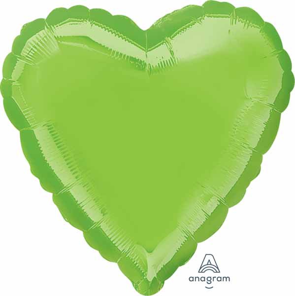 HEART LIME GREEN 18IN - 2246002
