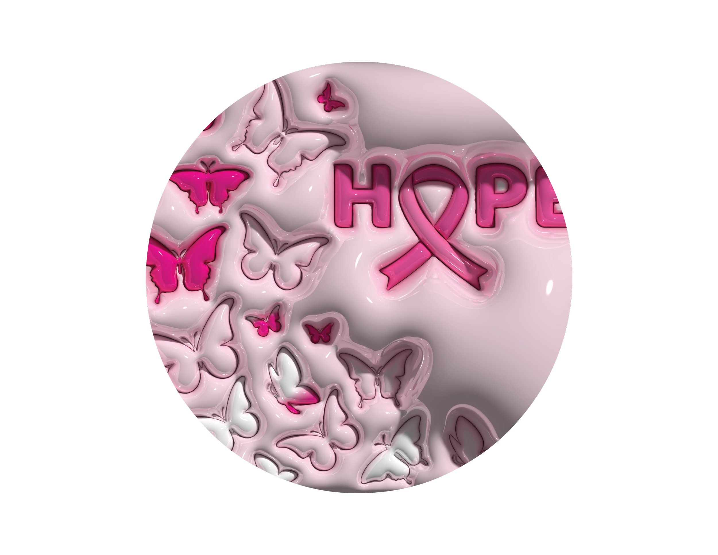Hope with Butterflies Keychain