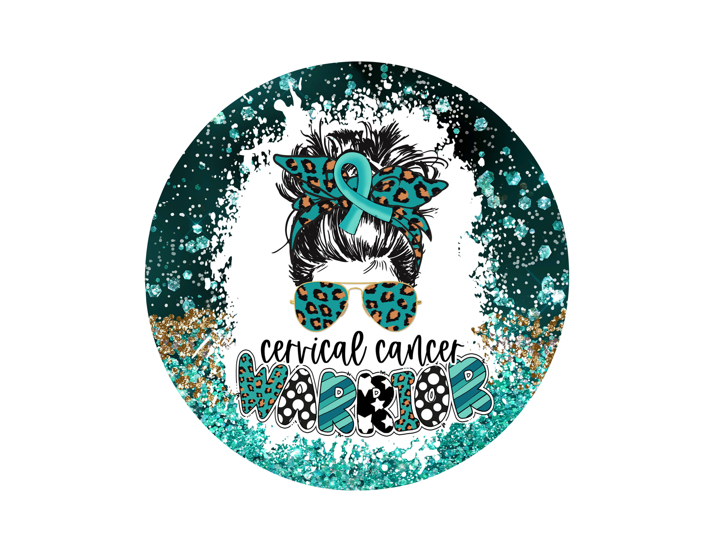 Cervical Cancer Warrior Keychain