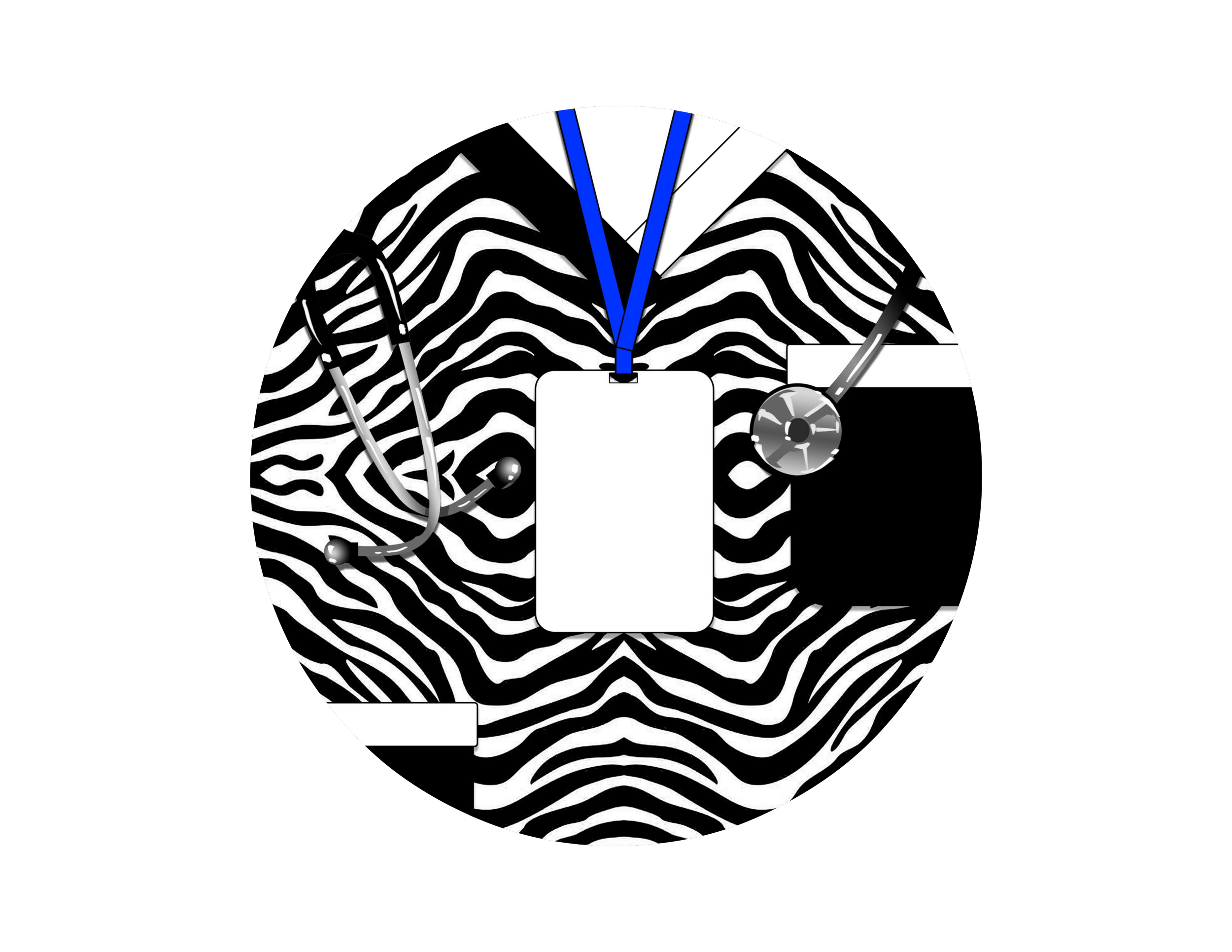 Scrubs - Zebra Print Keychain