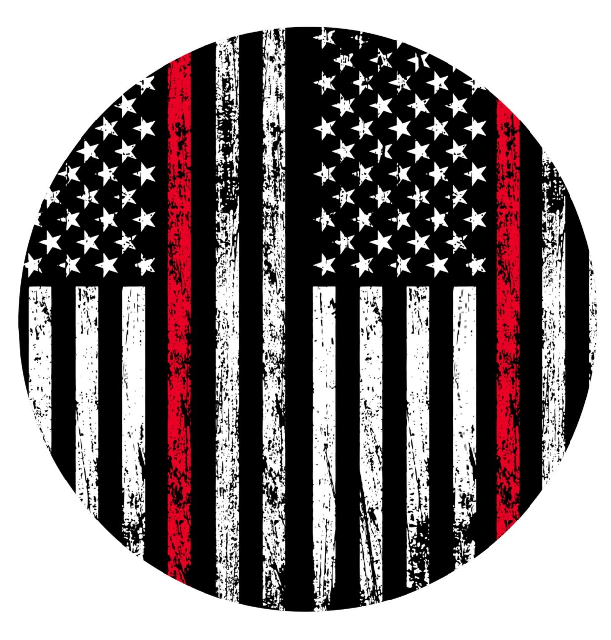 Firefighter Support Flag Keychain