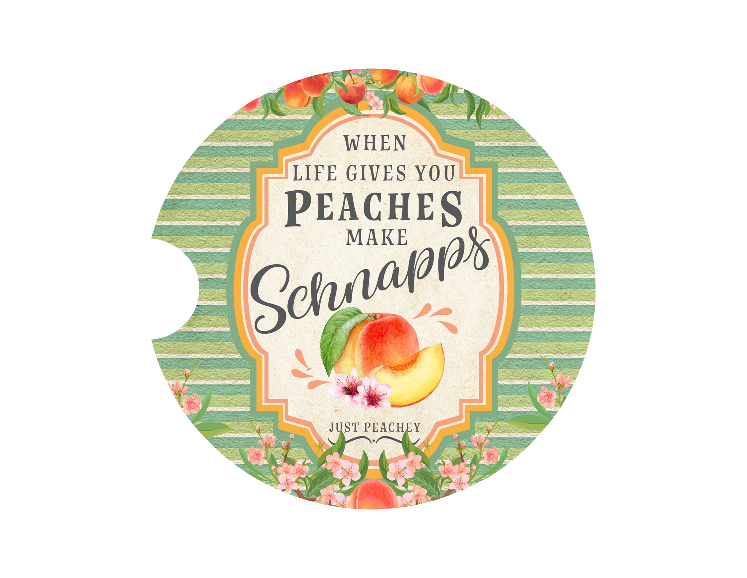 Just Peachy Car Coaster Set
