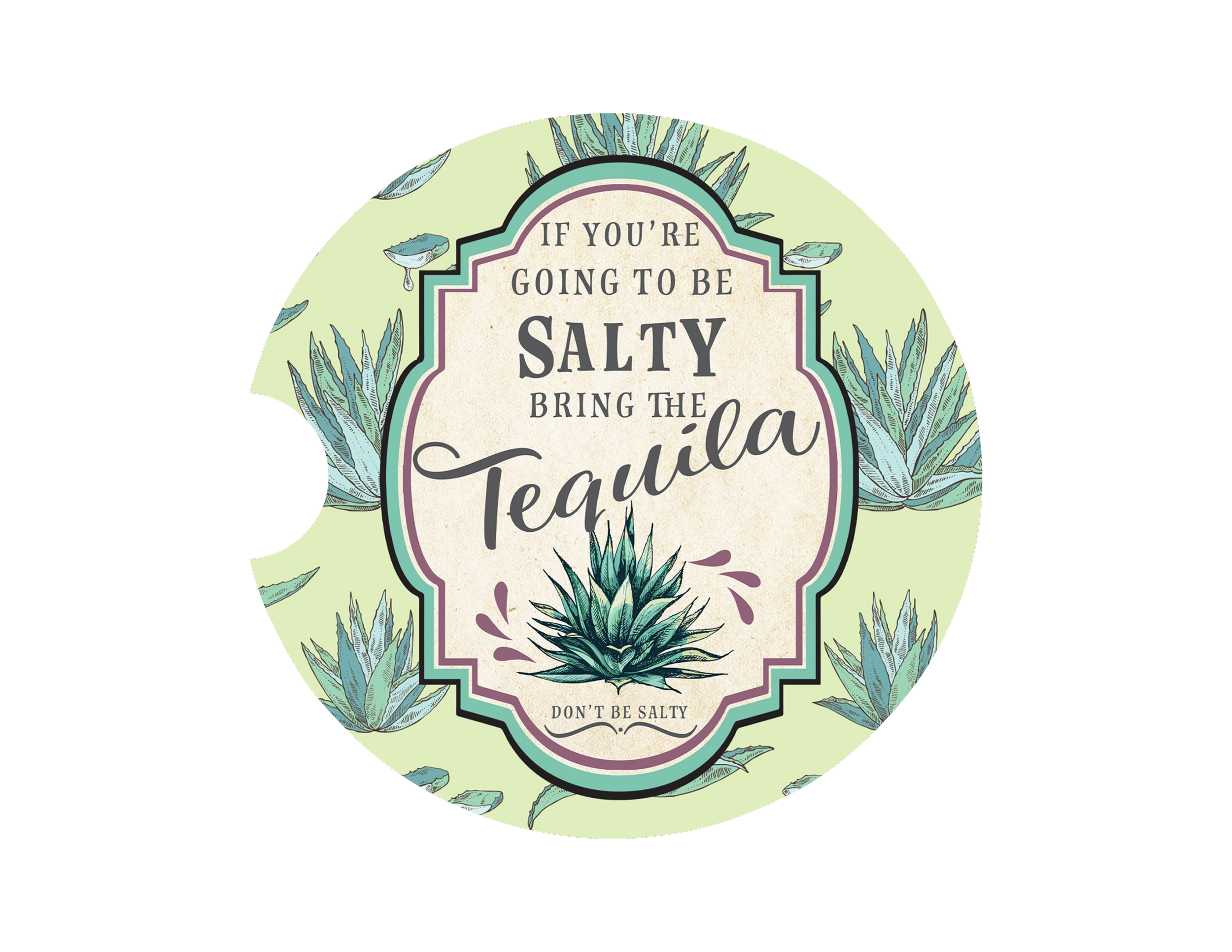 Don't Be Salty Car Coaster Set