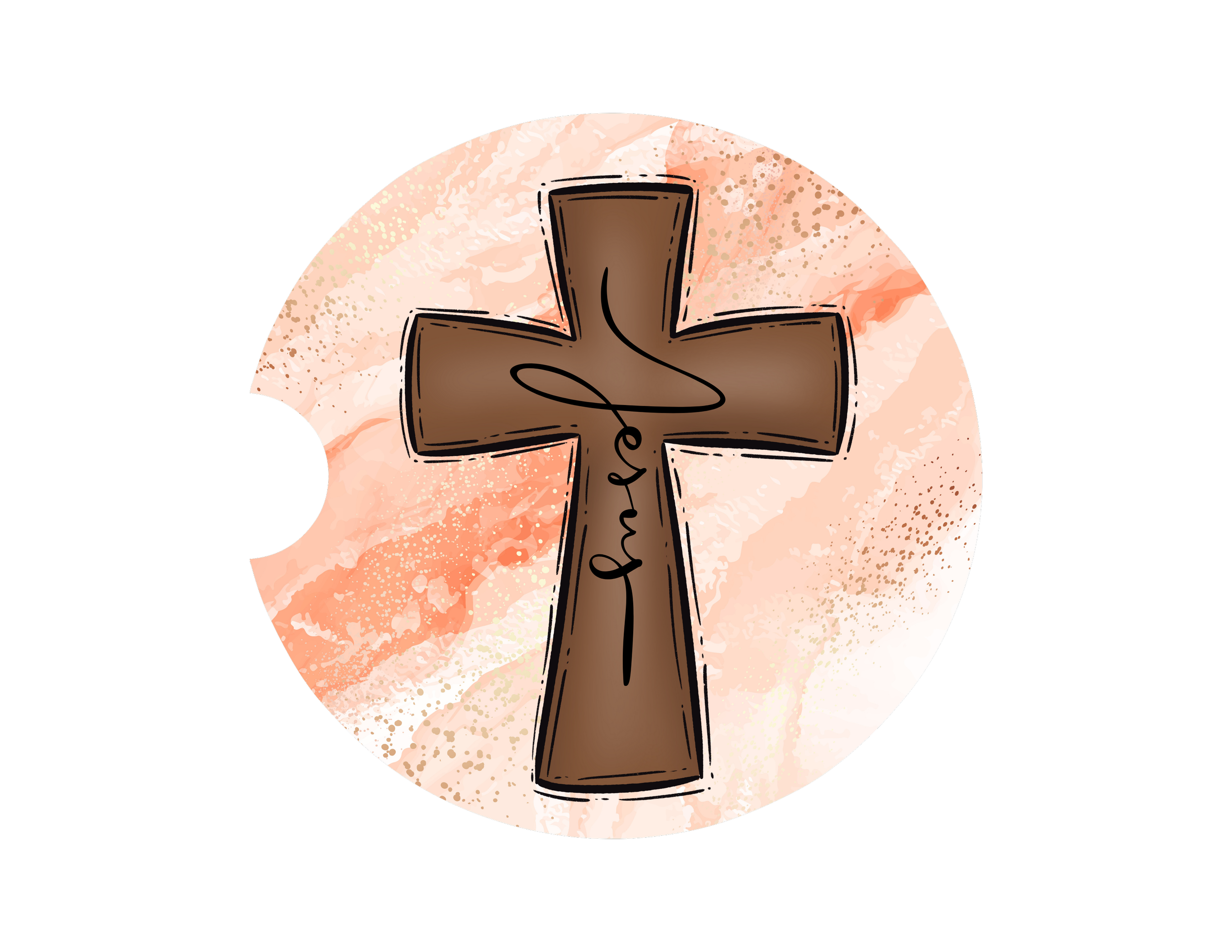 Jesus Cross Car Coaster Set