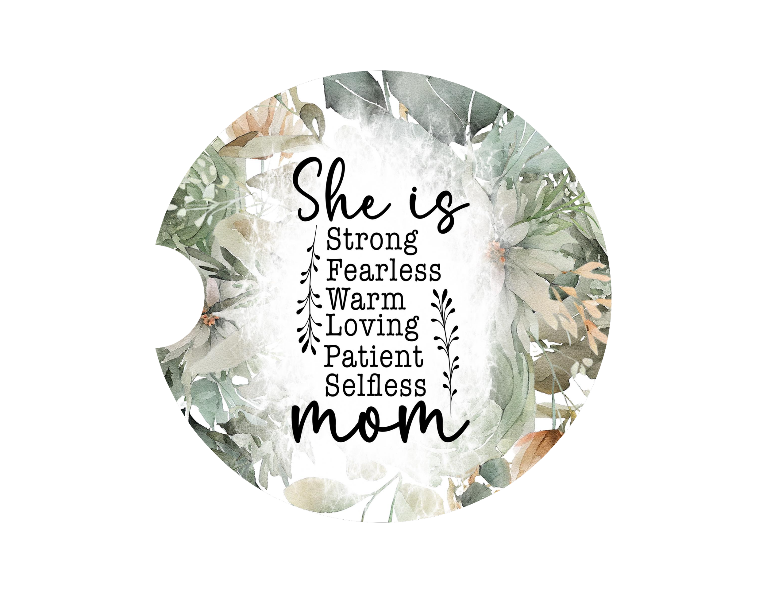 She Is Mom Car Coaster Set
