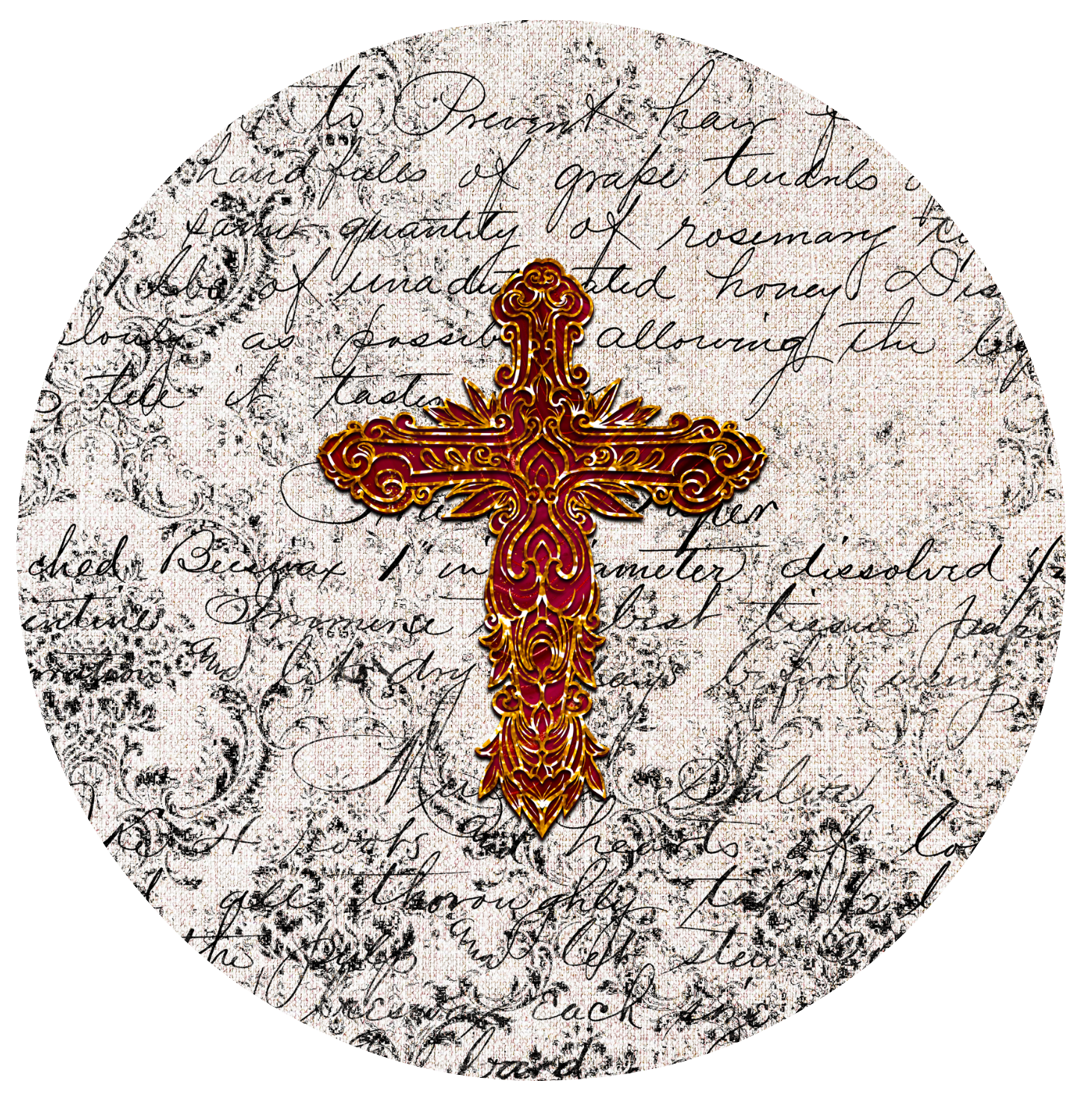 Cross with Scripture Keychain
