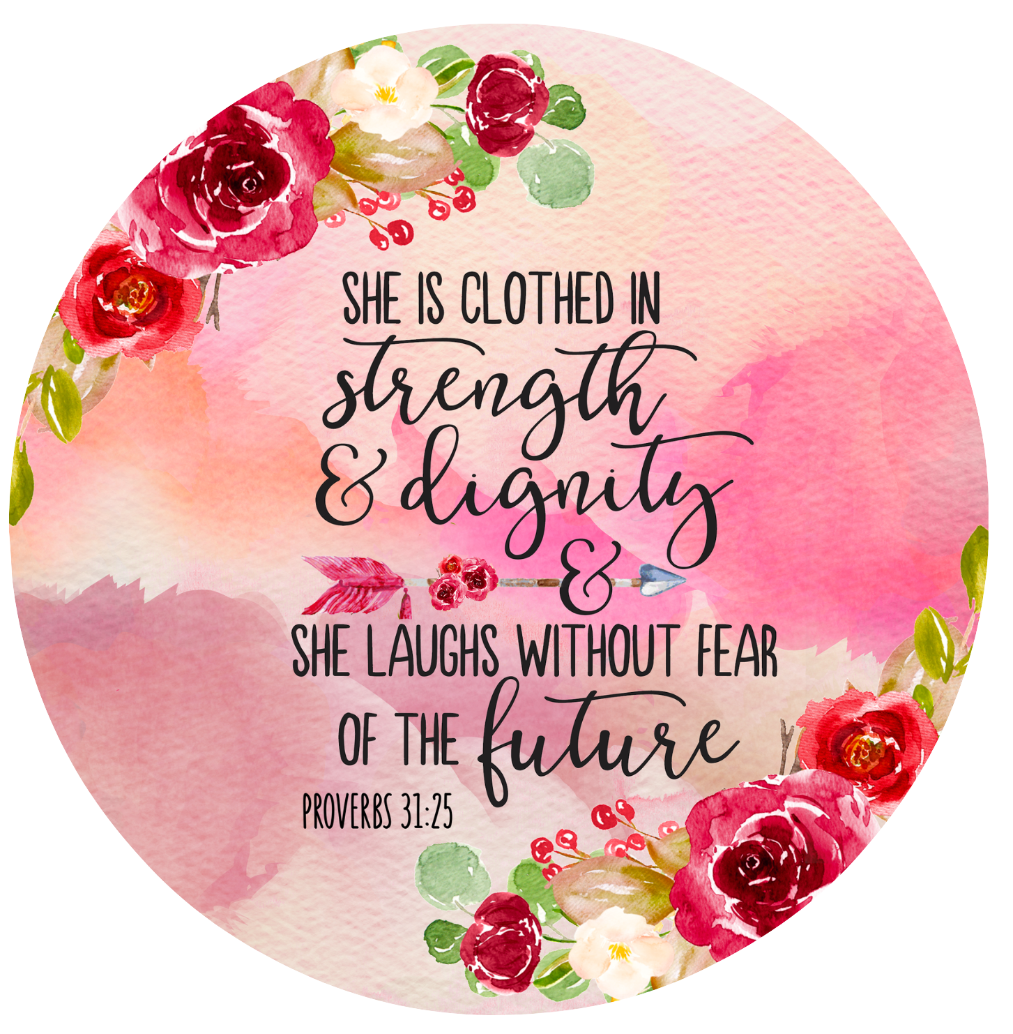 Proverbs 31:25 Strength & Dignity Keychain