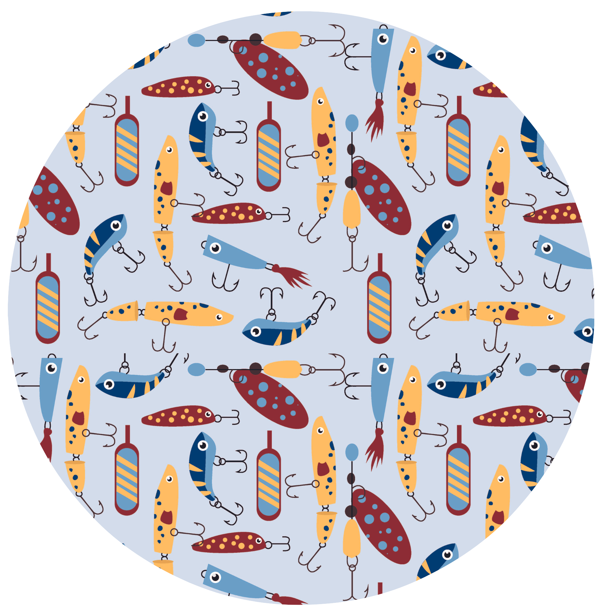Fishing Lure Pattern Keychain
