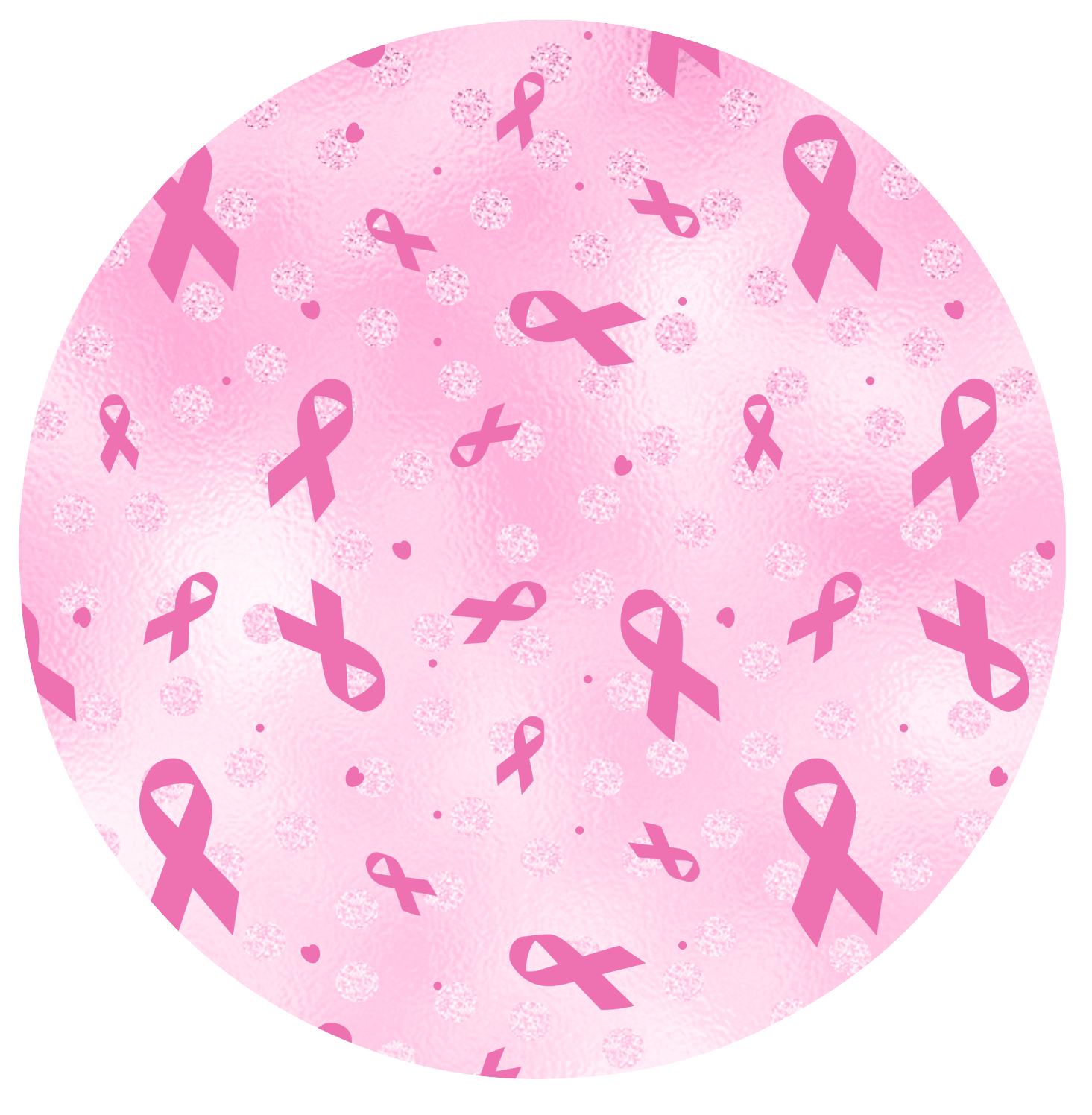 Hot Pink Breast Cancer Awareness Keychain