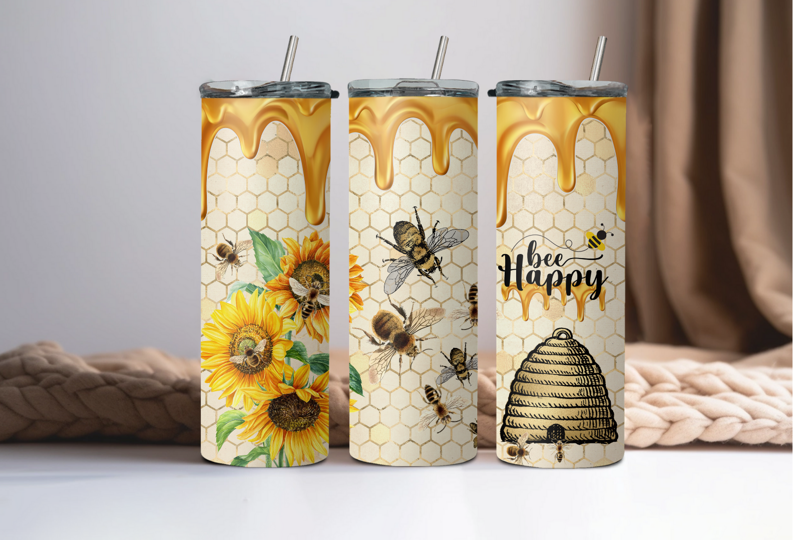 Bee Happy Tumbler