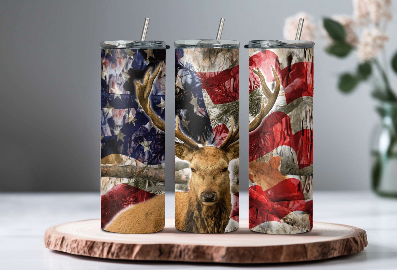 Patriotic Buck Tumbler