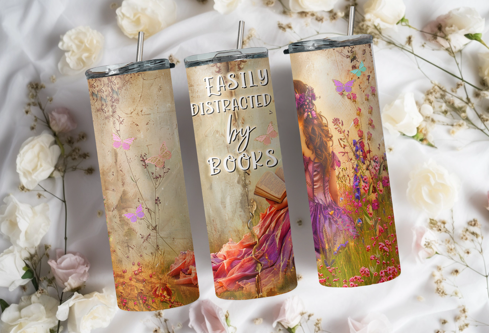 Easily Distracted by Books Tumbler