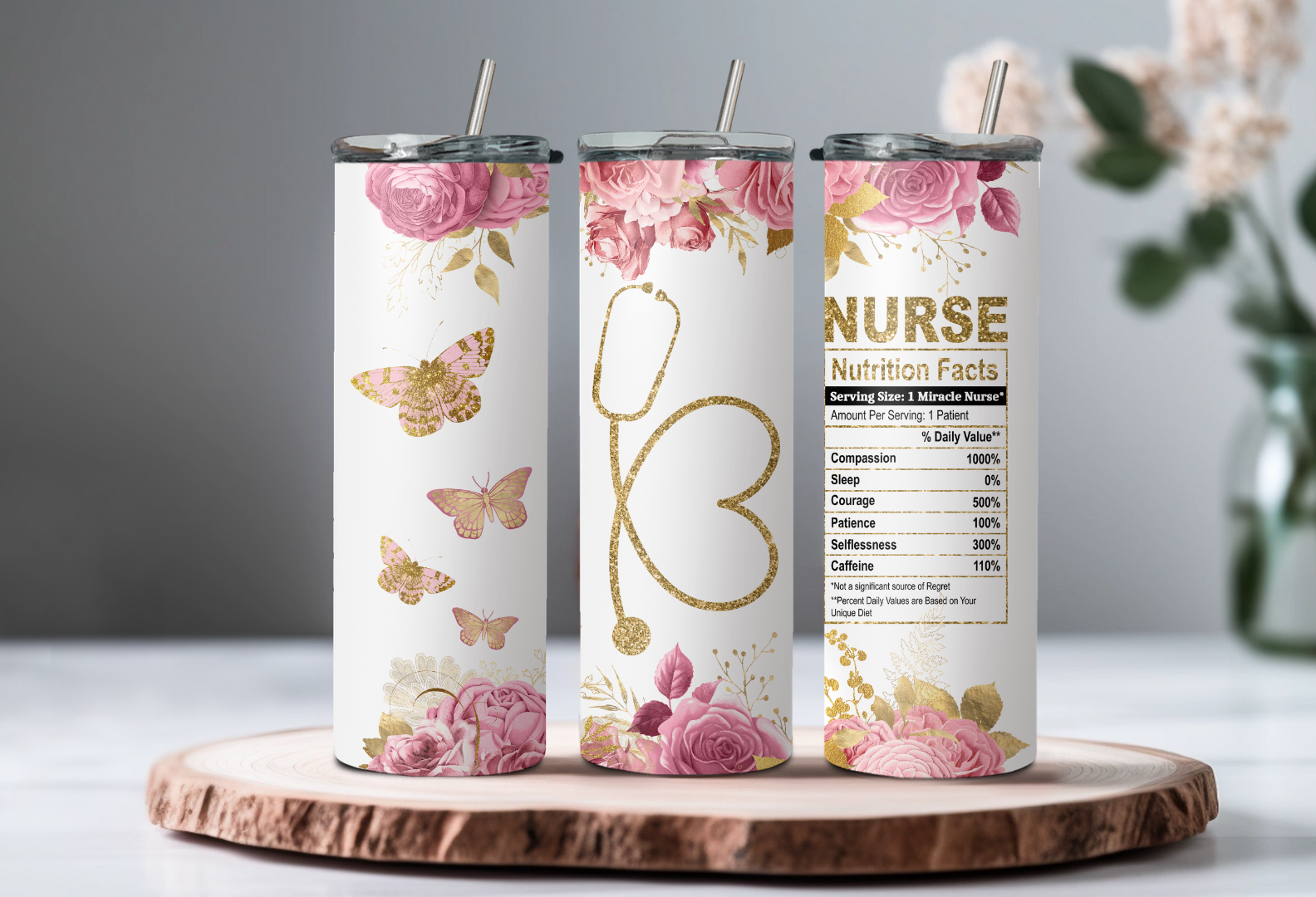 Nurse Nutrition Facts Tumbler