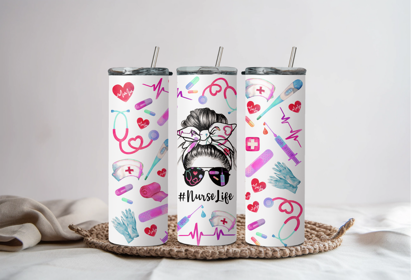 #NurseLife Straight Tumbler