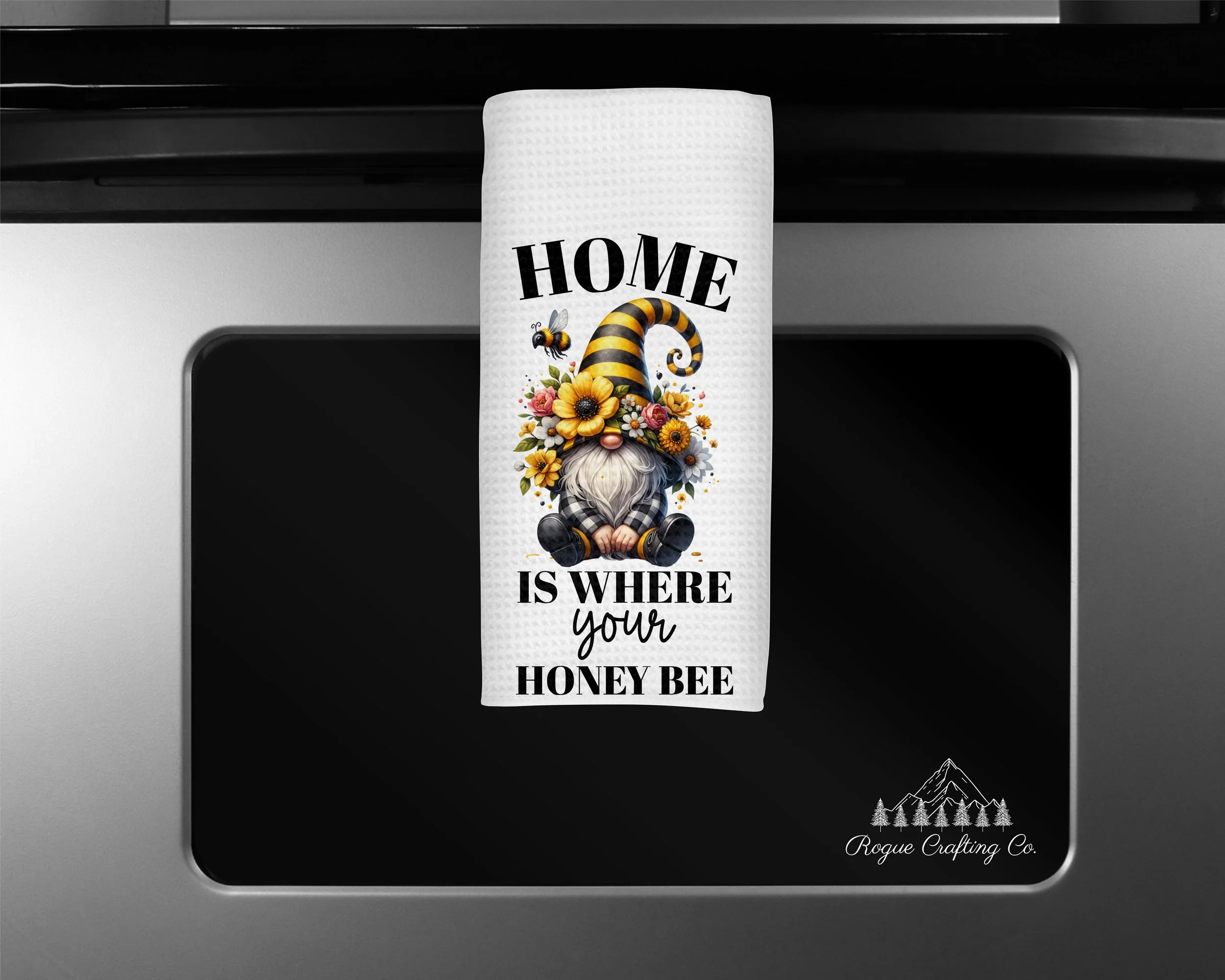 🐝 Home is Where Your Honey Bee Waffle-Weave Towel
