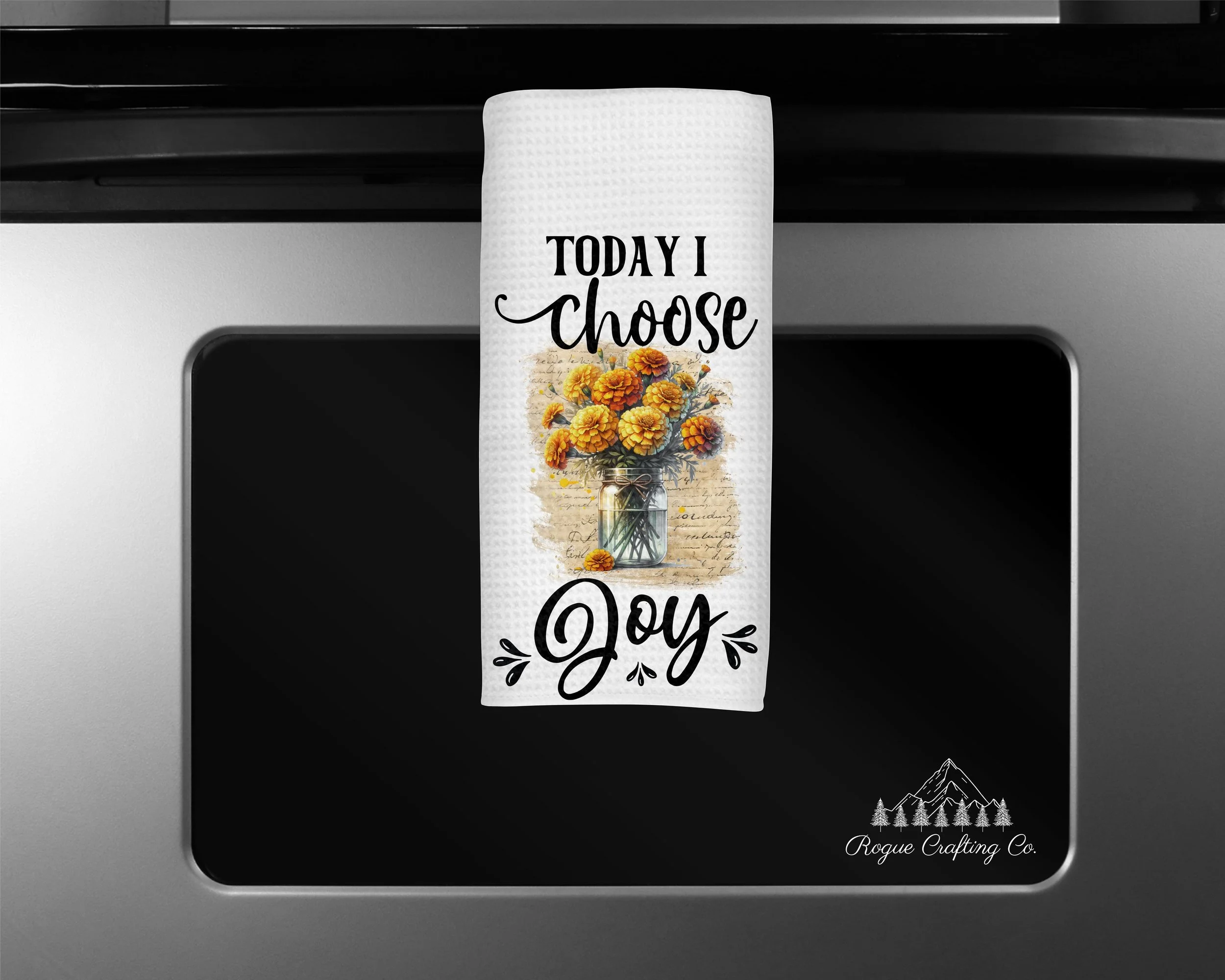 🌻 Today I Choose Joy Waffle-Weave Towel