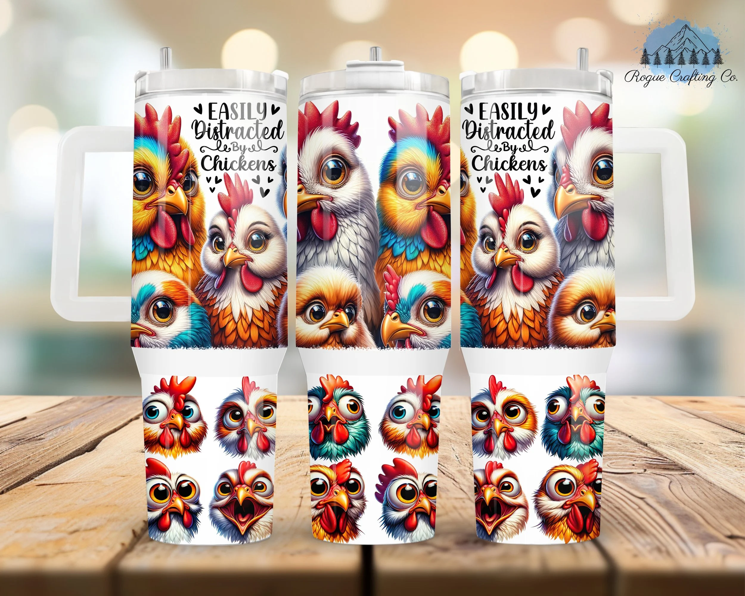 🐔 Easily Distracted by Chickens Tumbler🐓✨
