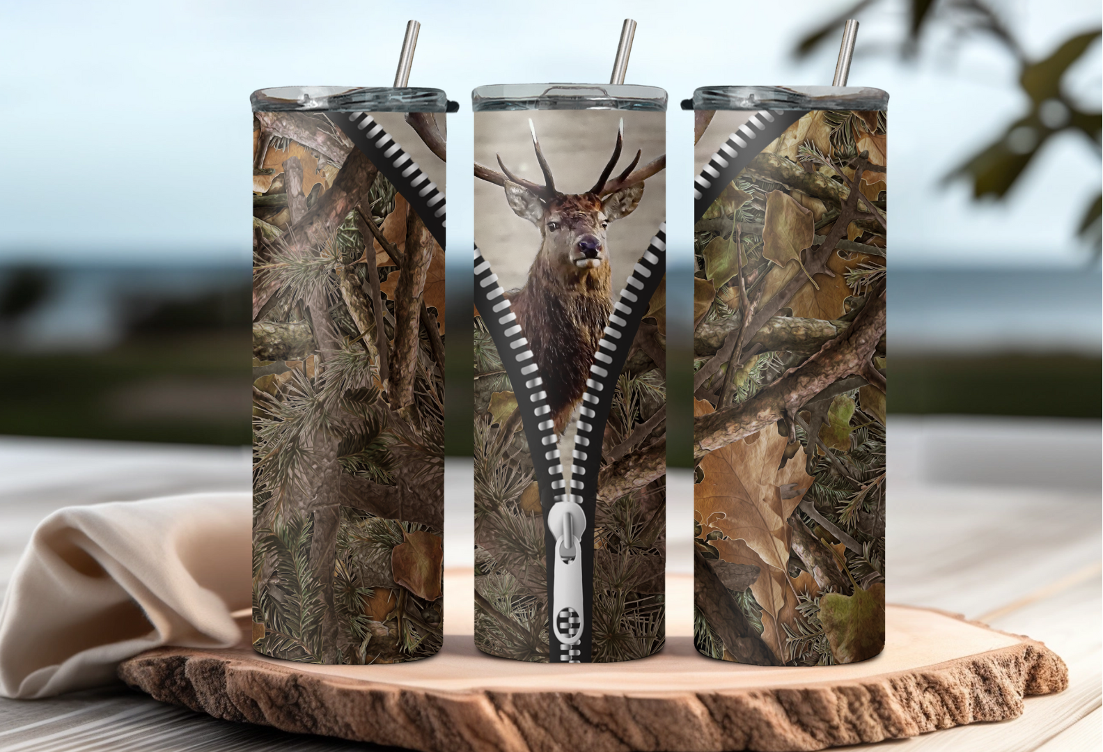 Camo Jacket Buck Tumbler