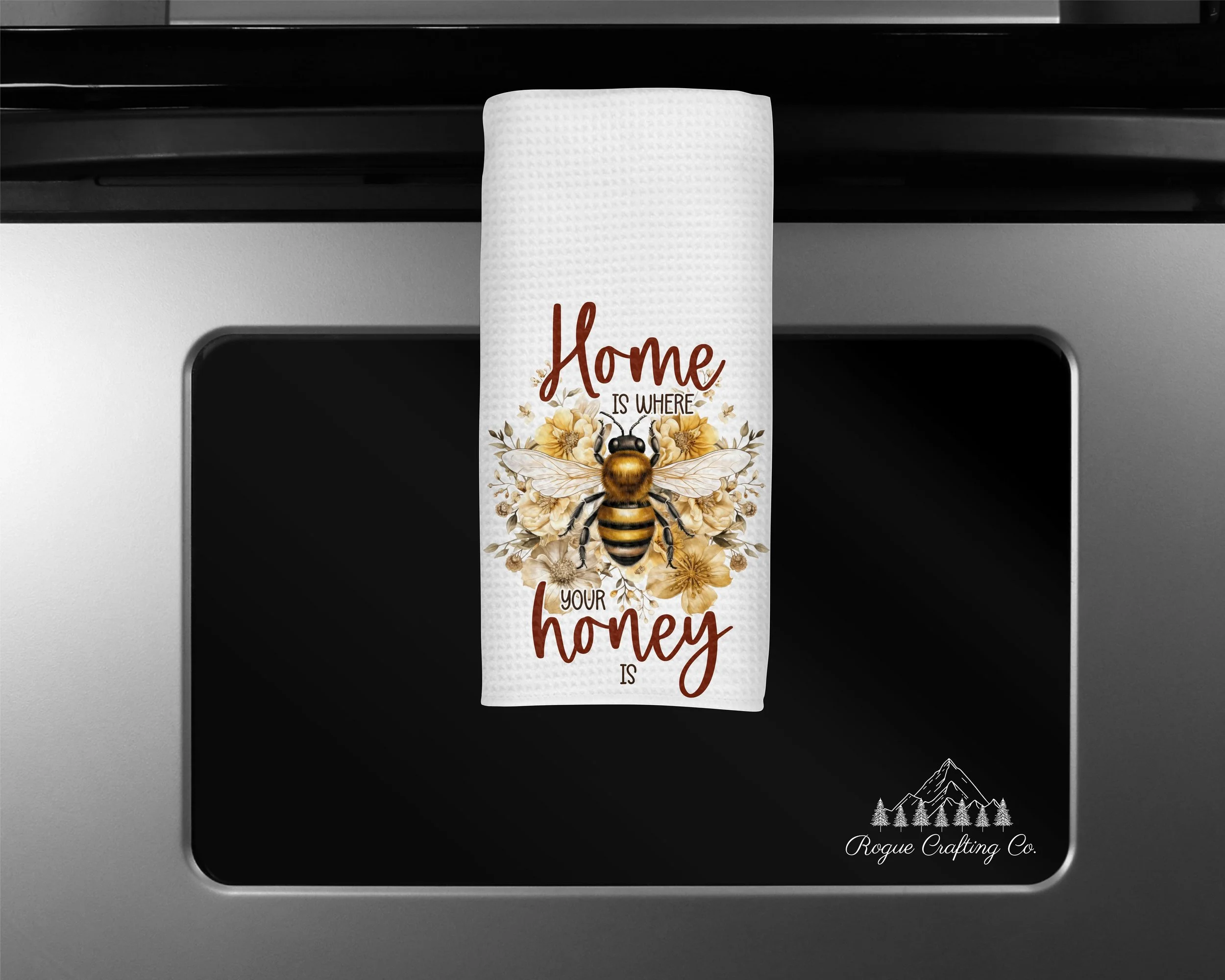 🍯 Home is Where Your Honey Is Waffle-Weave Towel