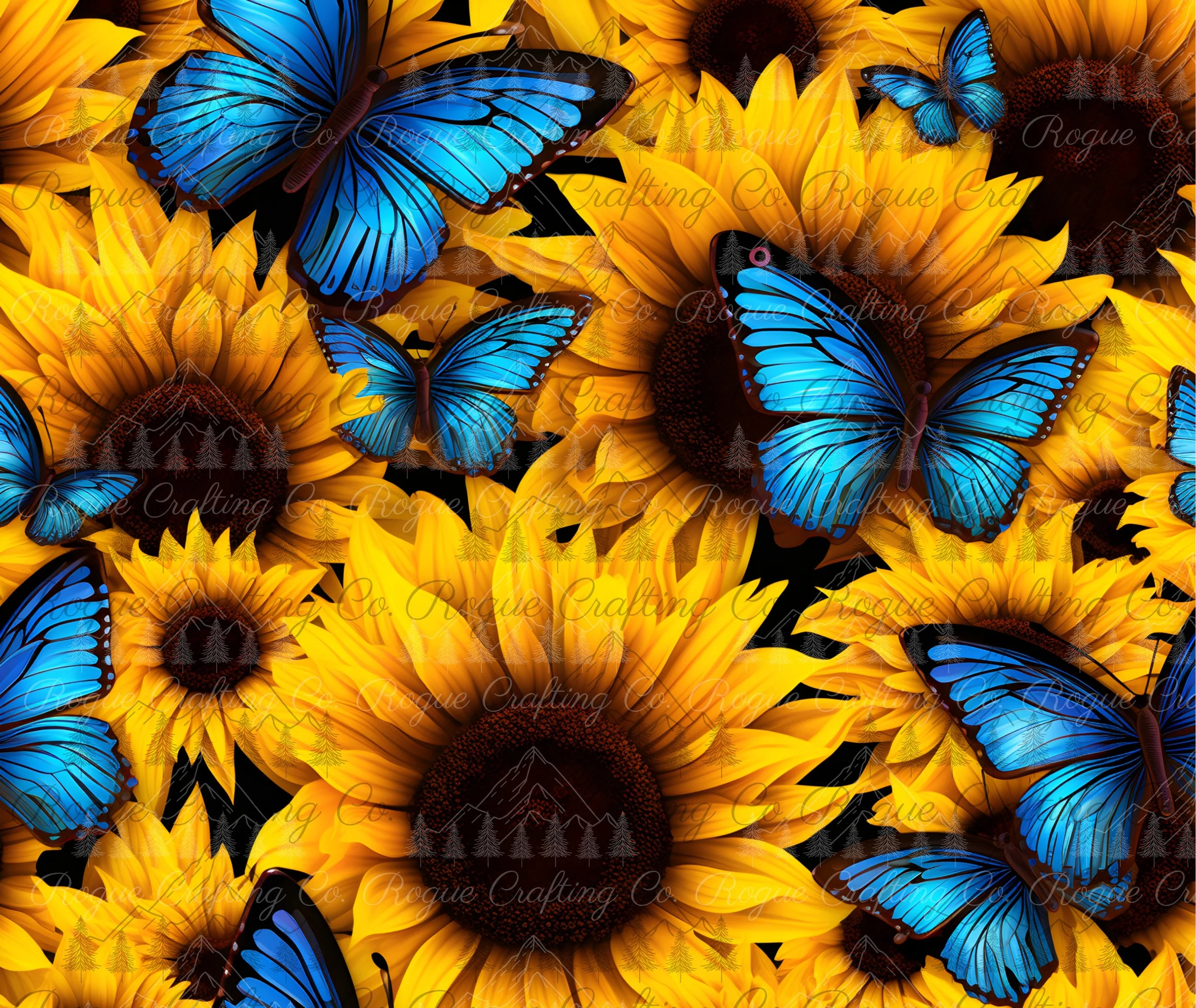 Sunflowers & Blue Butterflies.jpg