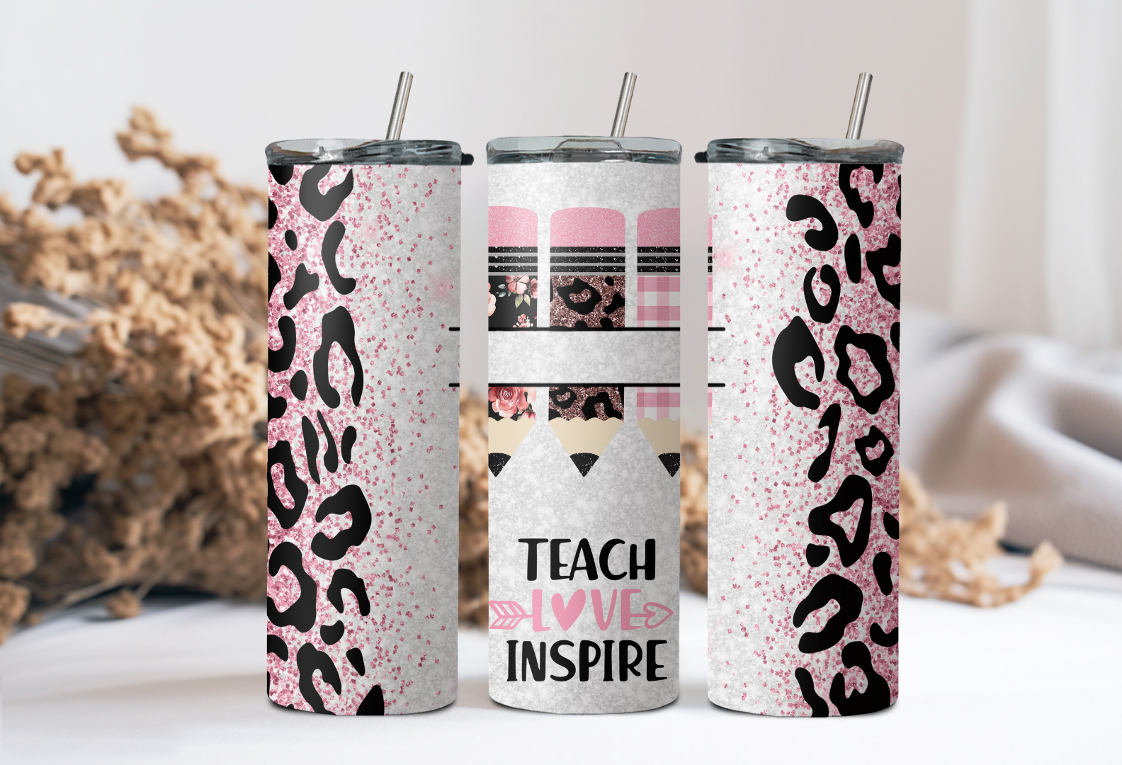 Teach Love Inspire Personalized Tumbler