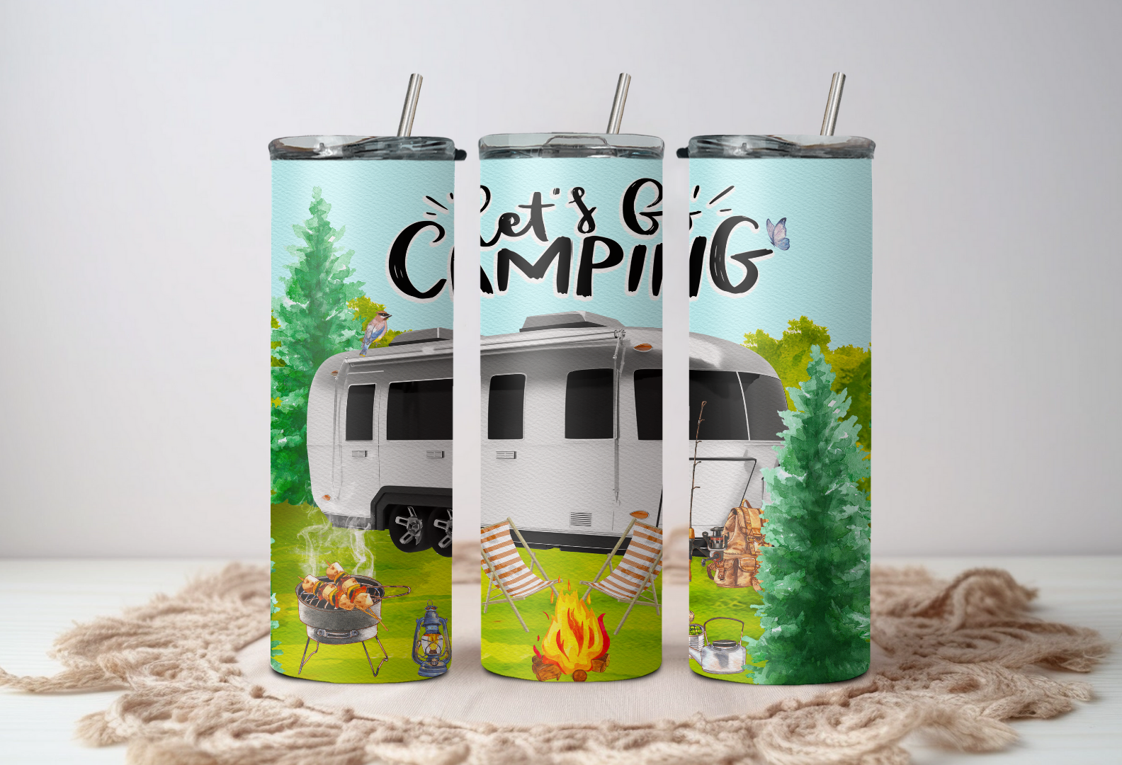 Let's Go Camping Tumbler