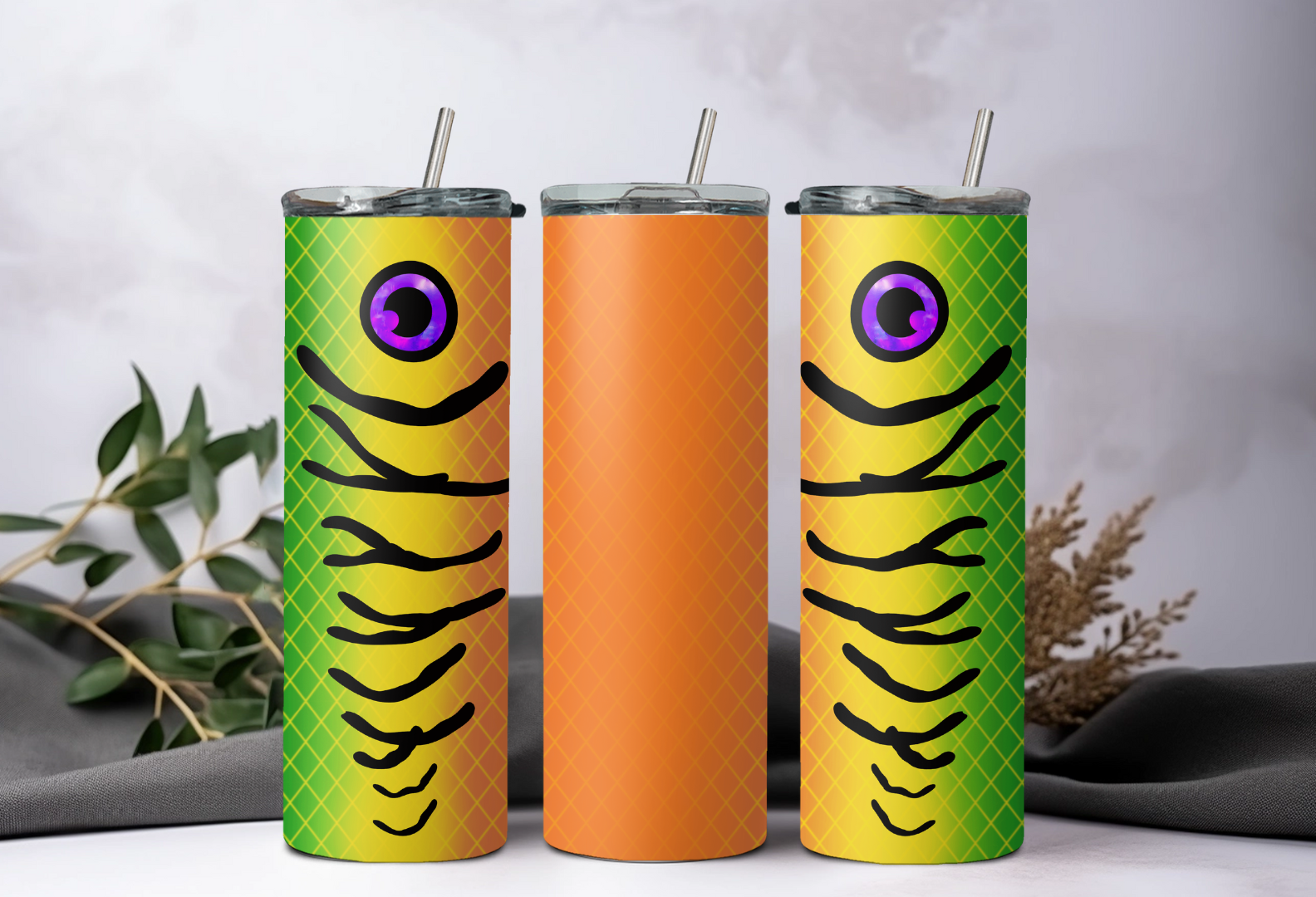 Bright Fishing Lure Tumbler