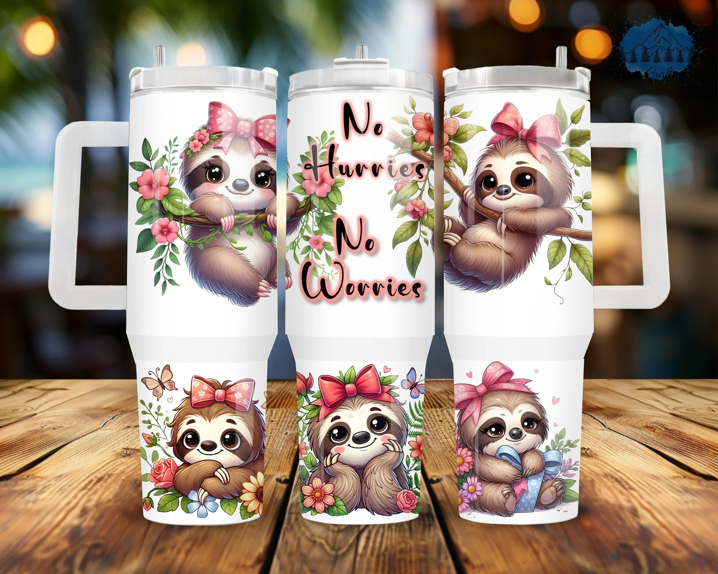 🦥 No Hurries No Worries Tumbler 🌸✨