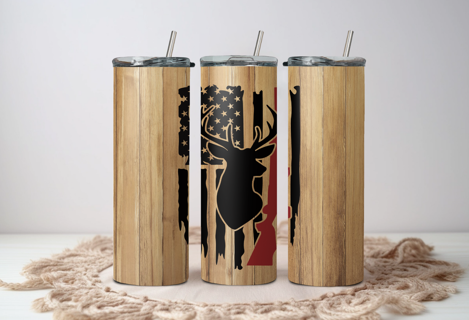 American Flag Buck Tumbler