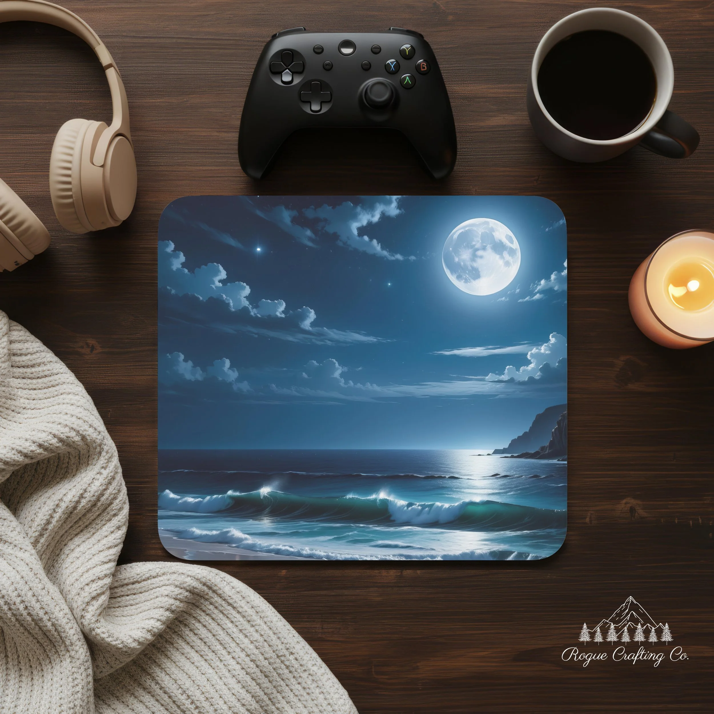 Moonlight Ocean Waves 🌊🌕
