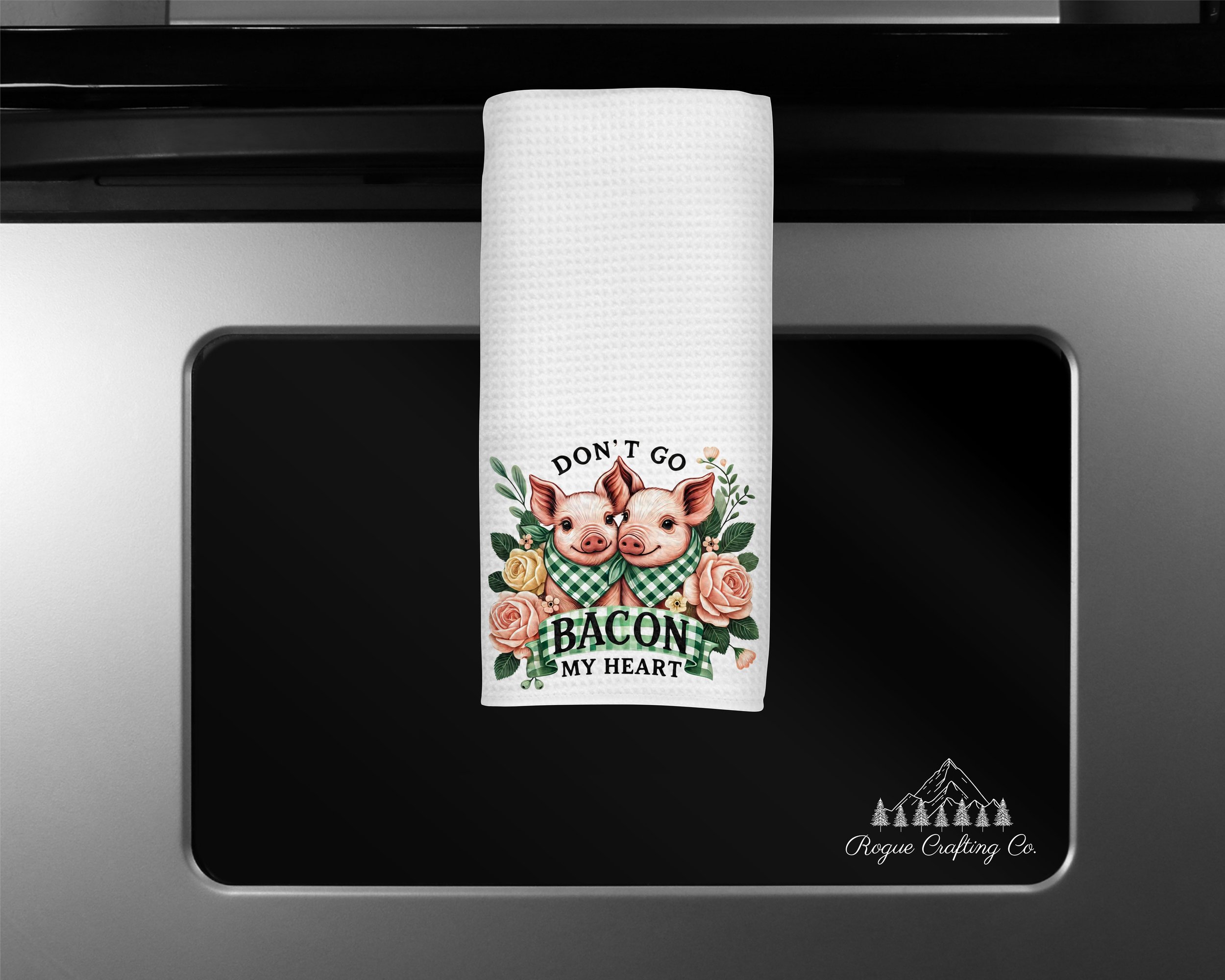 🐷 Don't Go Bacon My Heart Waffle-Weave Towel
