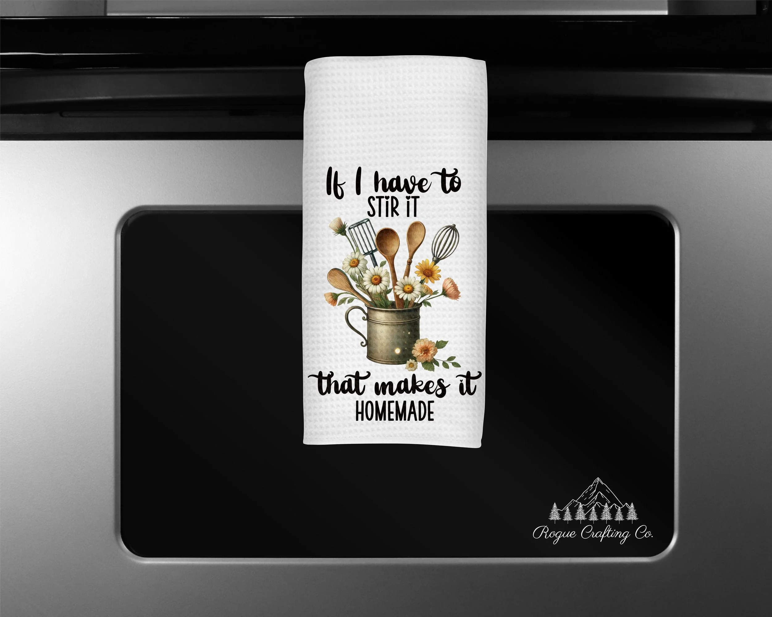 🍳 If I Have to Stir It Waffle-Weave Towel