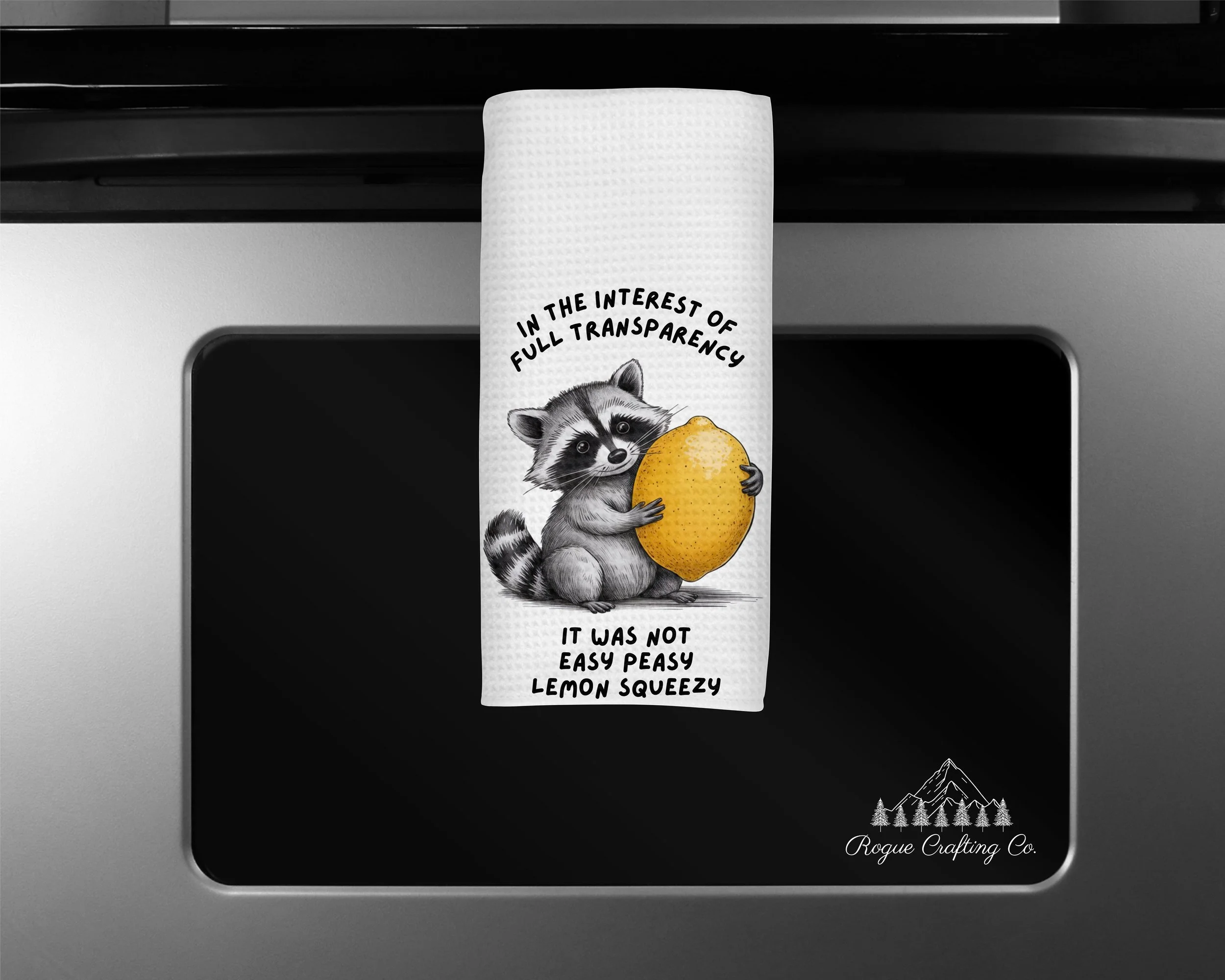 🦝 Easy Peasy Lemon Squeezy Waffle-Weave Towel