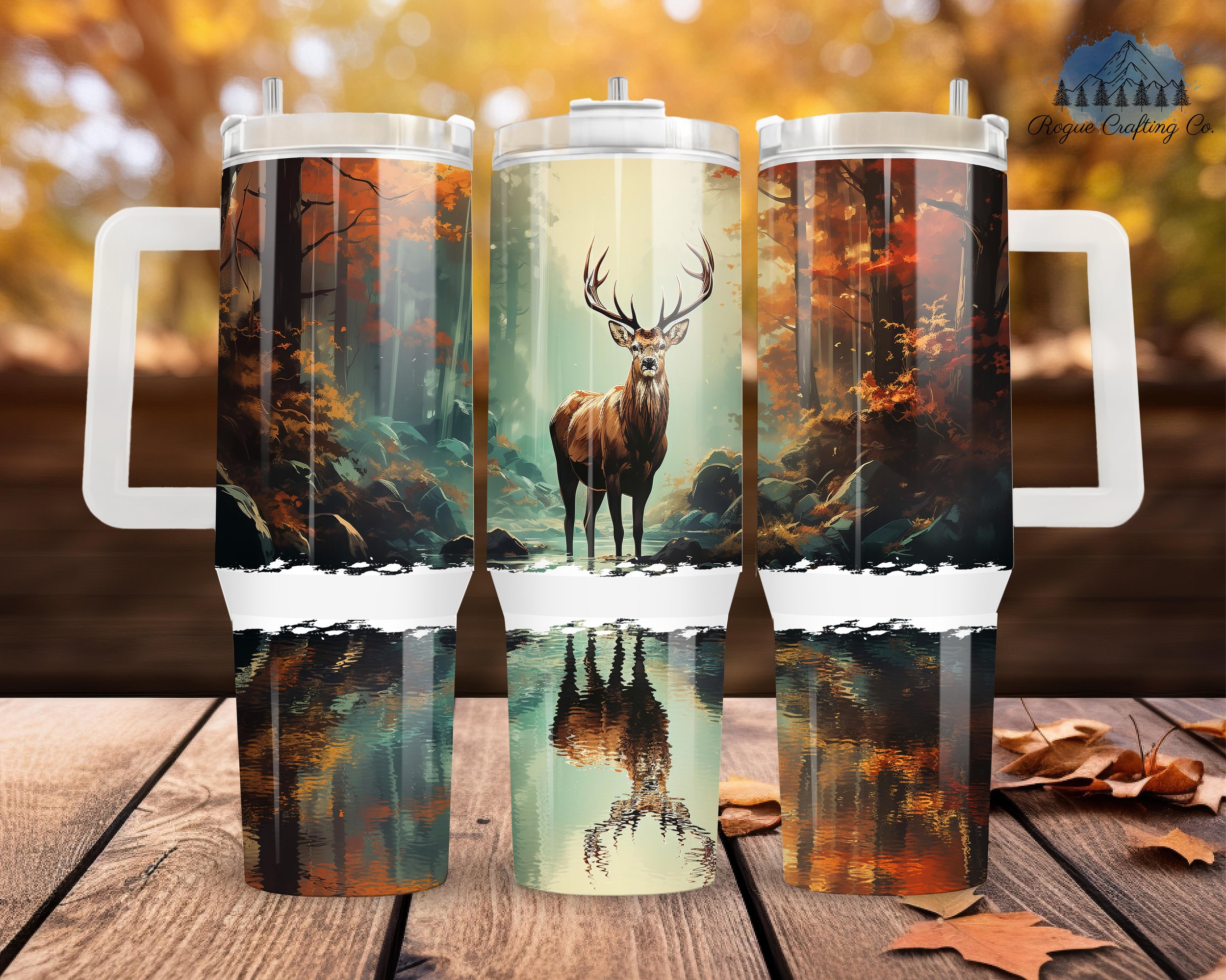 🦌 Majestic Buck Reflection Tumbler 🍂✨