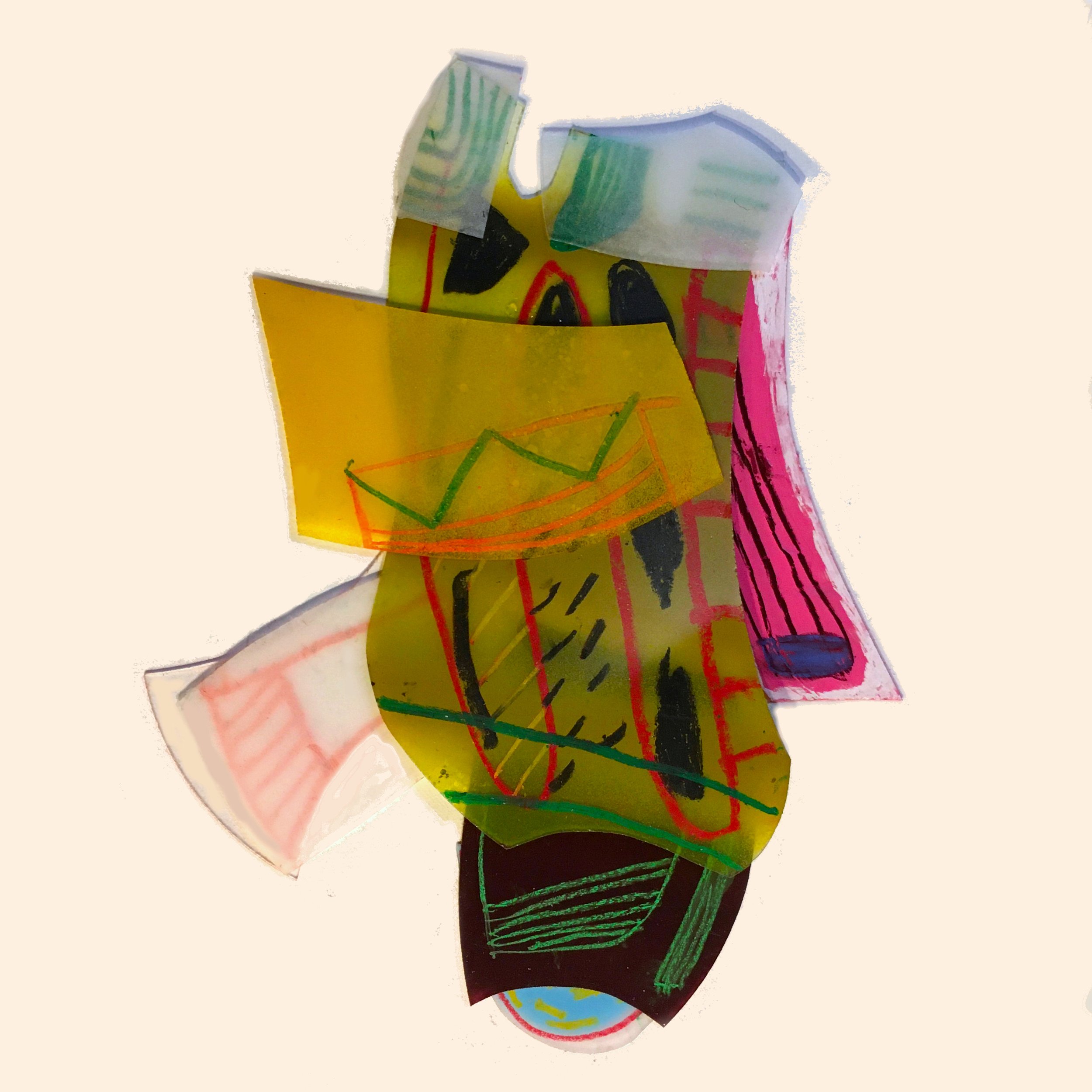 Painted Plexiglass Construction #10