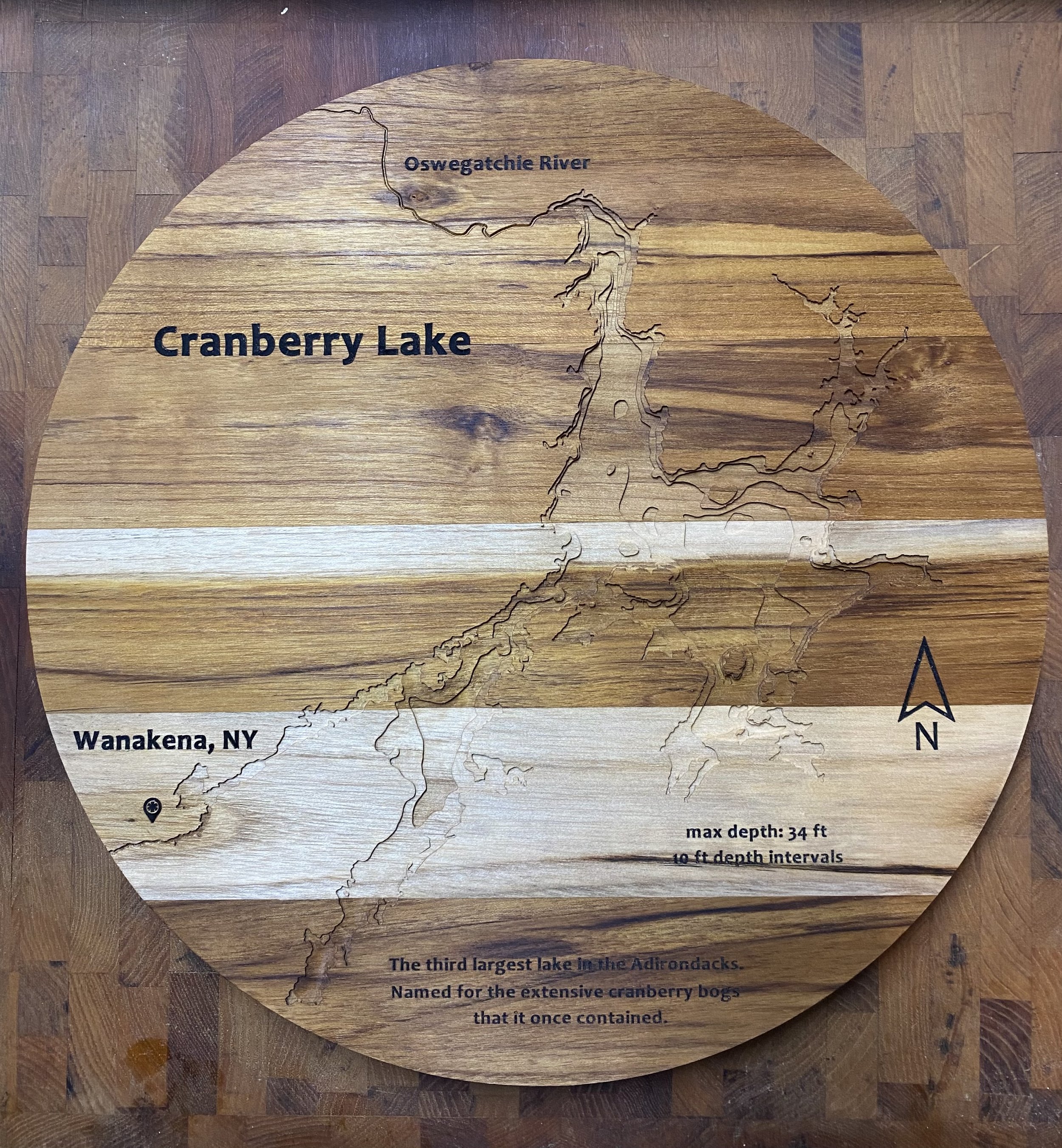 Cranberry Lake/ Wanakena, NY 3D Topo Map