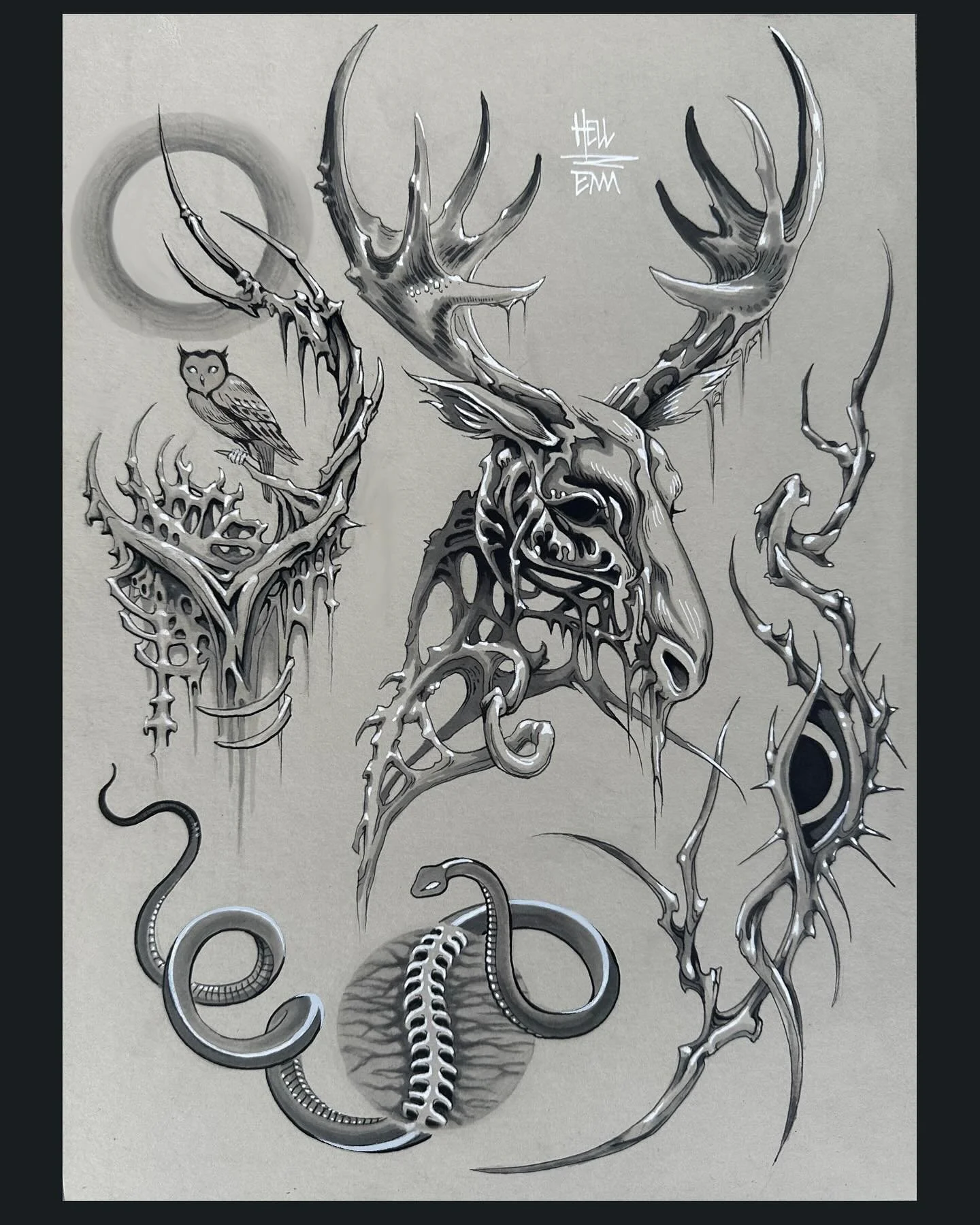 Drawn on paper, available as tattoos 🔏 DM to book for mid November /  early December 

#montrealtattoo #montrealtattooartist #montrealtattooshops #montrealtattoos #tattoomontreal #mtltattoo #trippyart #trippytattoo #naturetattoo