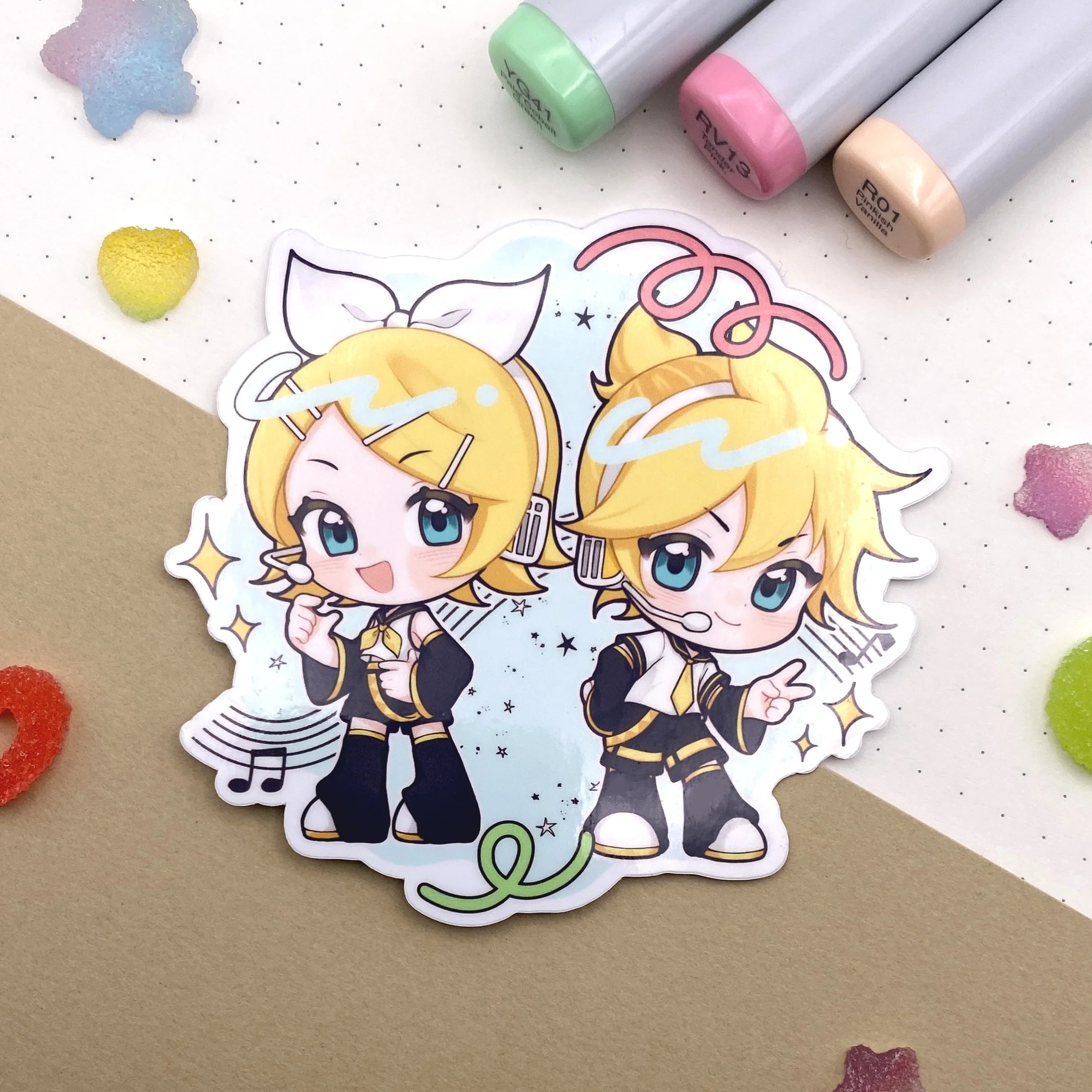 Kagamine Rin and Len Vinyl Sticker