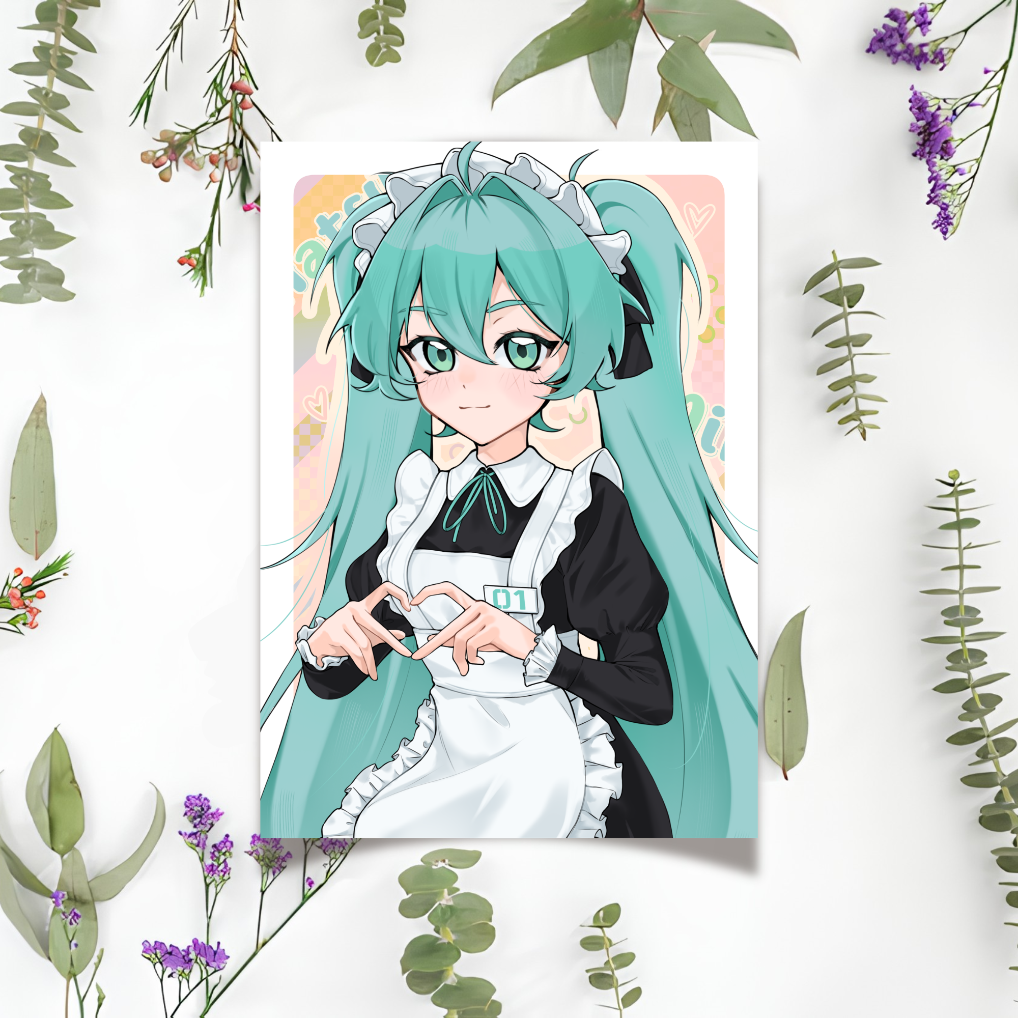 Maid Miku 5x7" Print