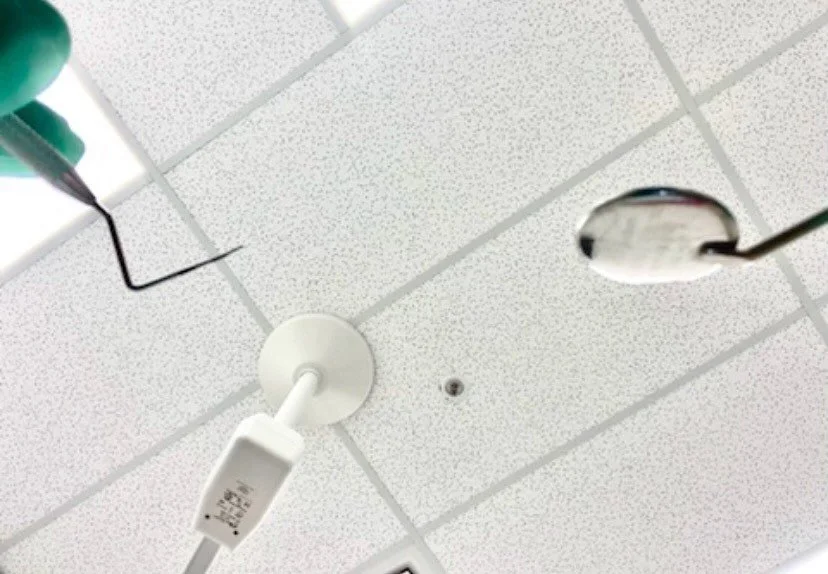 I asked my dentist if I could take a photo of the ceiling. True story. Sometimes being weirdly creative pays off 😜

This is what you see from the chair while your teeth get worked on. Wouldn&rsquo;t you rather look up at colour and an image to conne